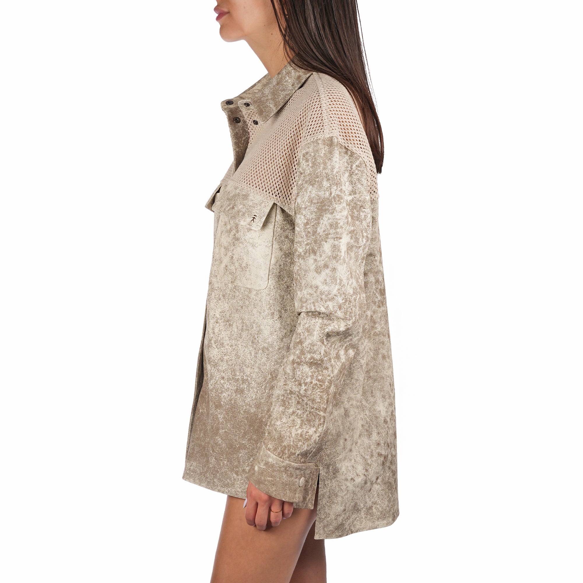 AD5703 Jacket Vintage + Rete Ricamo Beige