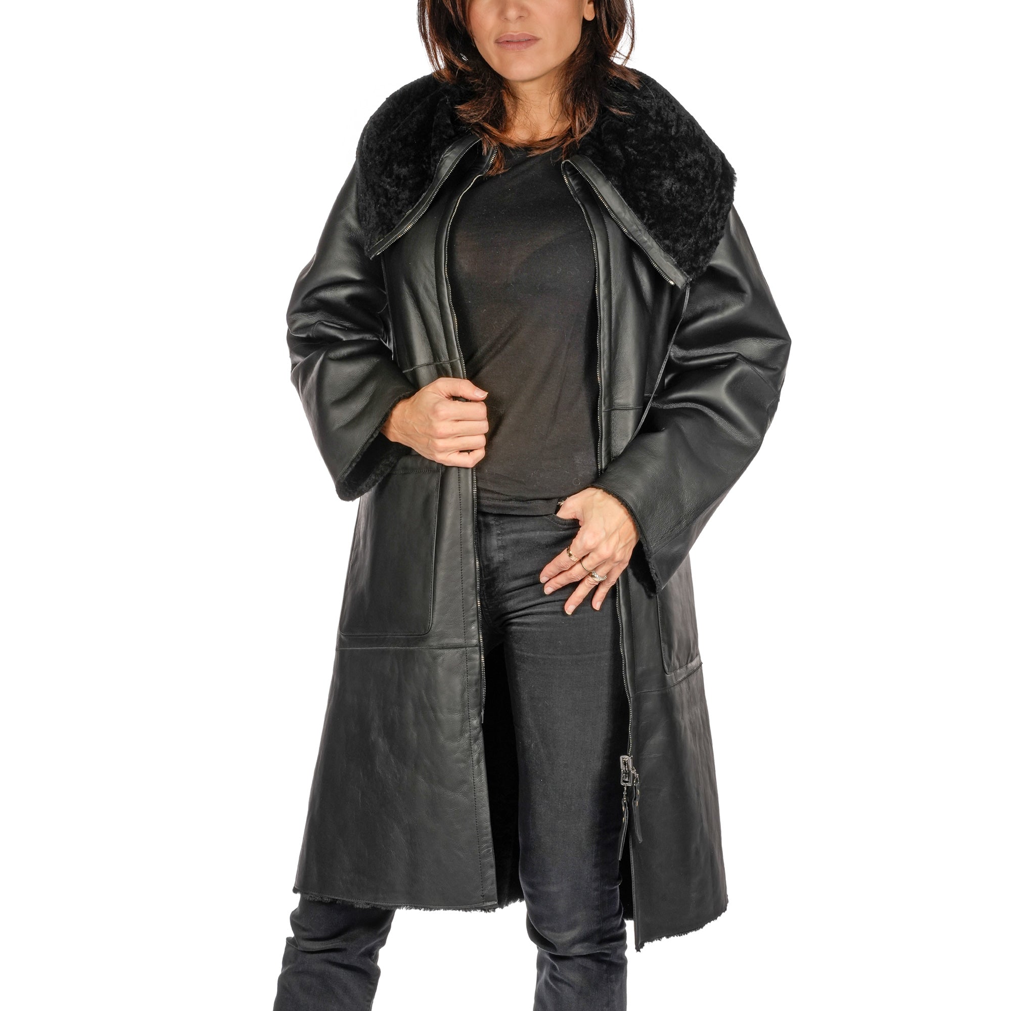 AD6005 Cappotto Lungo Zip Reversibile Pacaja Silk