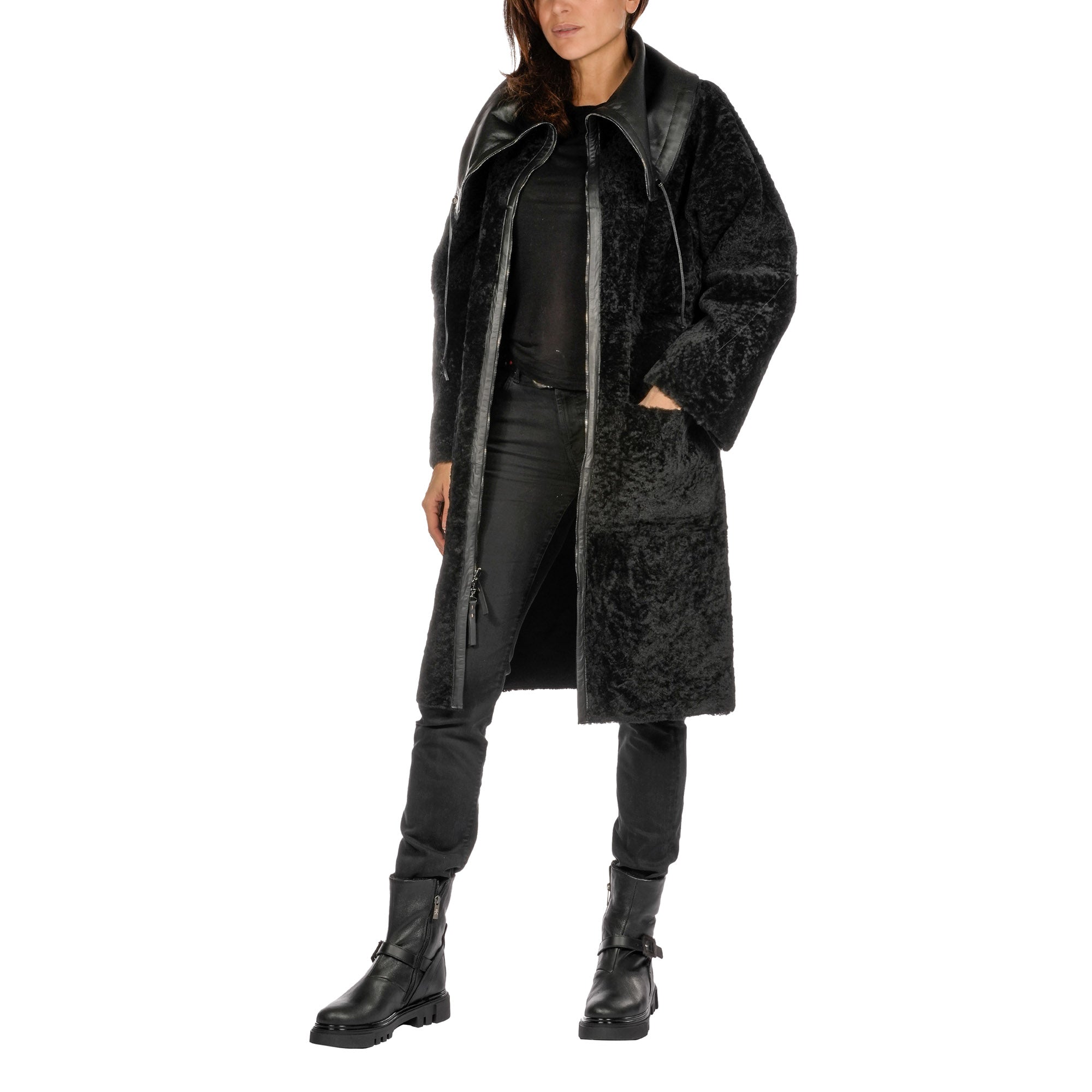 AD6005 Cappotto Lungo Zip Reversibile Pacaja Silk
