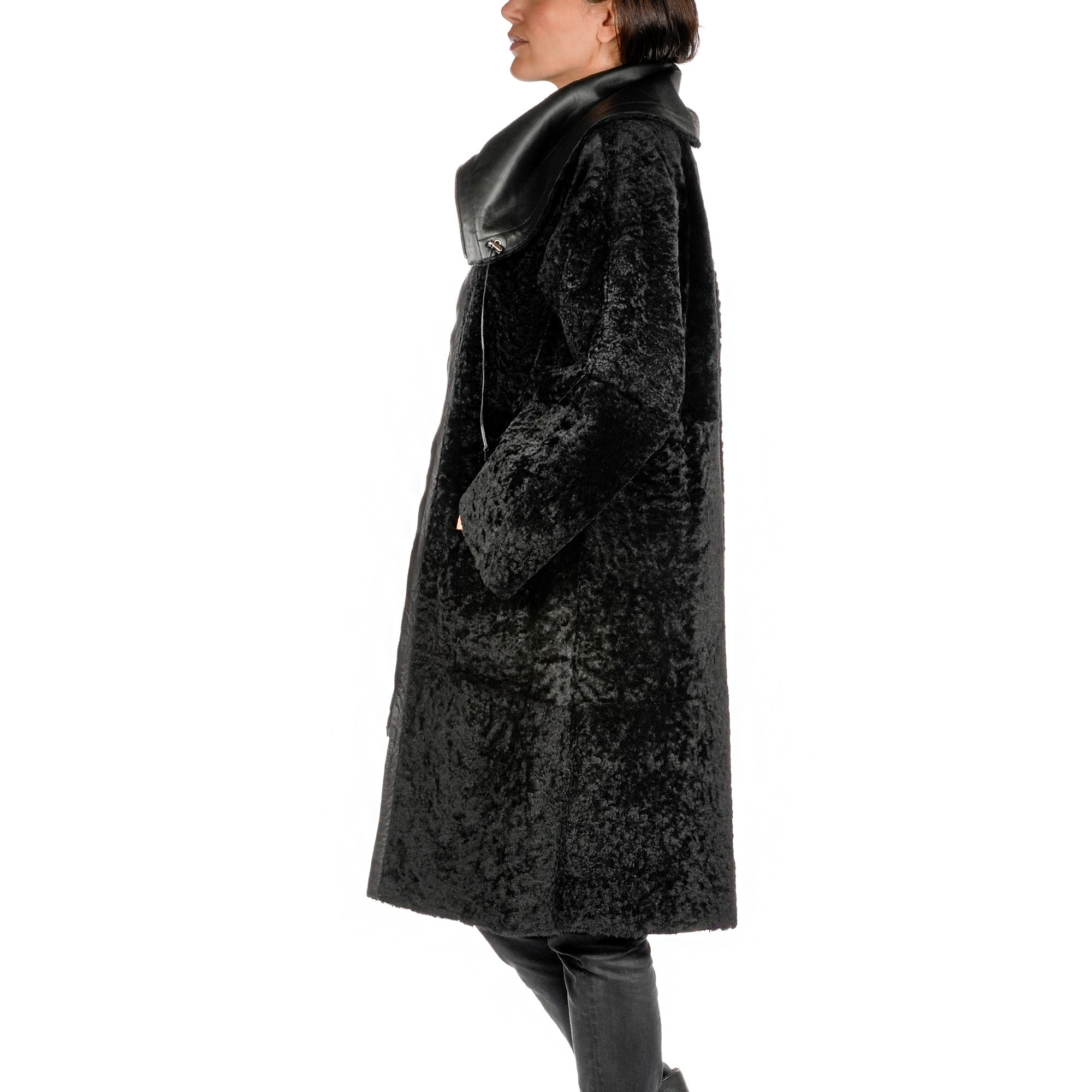 AD6005 Cappotto Lungo Zip Reversibile Pacaja Silk