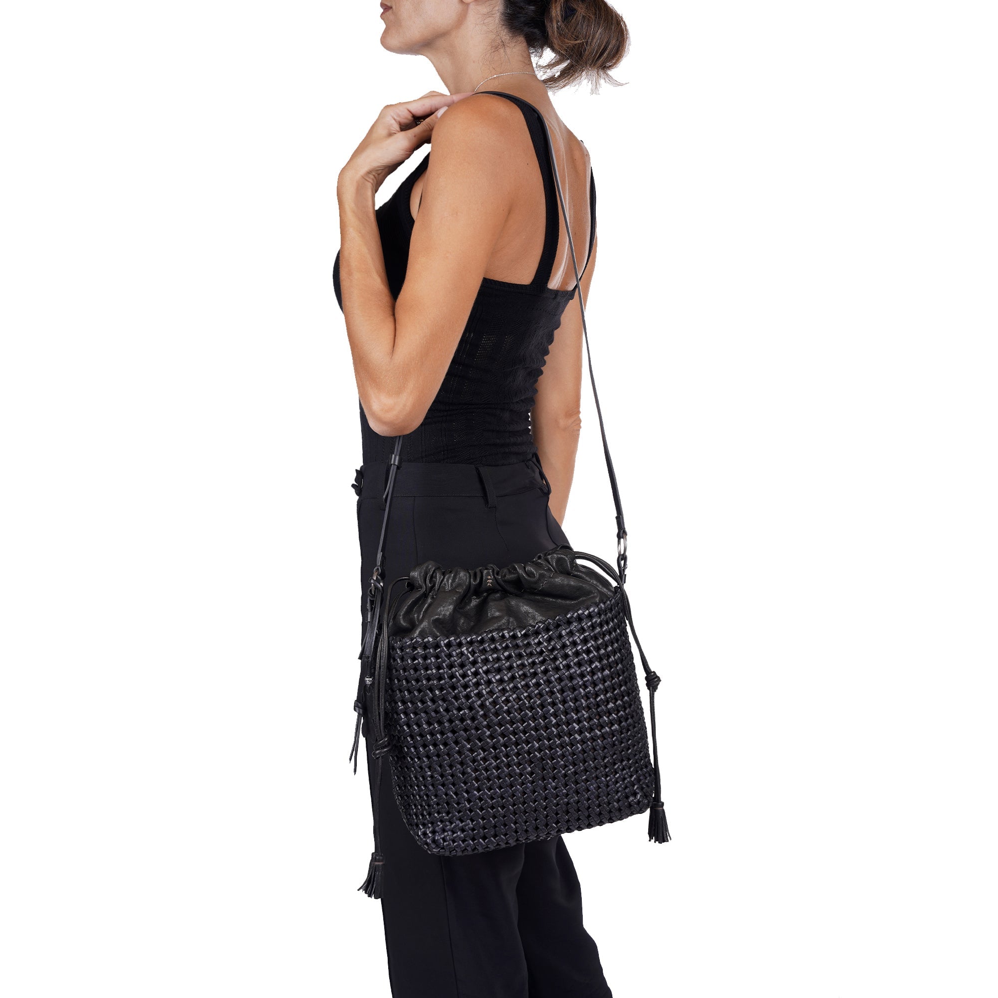 BD4872 Ilizia Secchiello M Intreccio Crochet Nero
