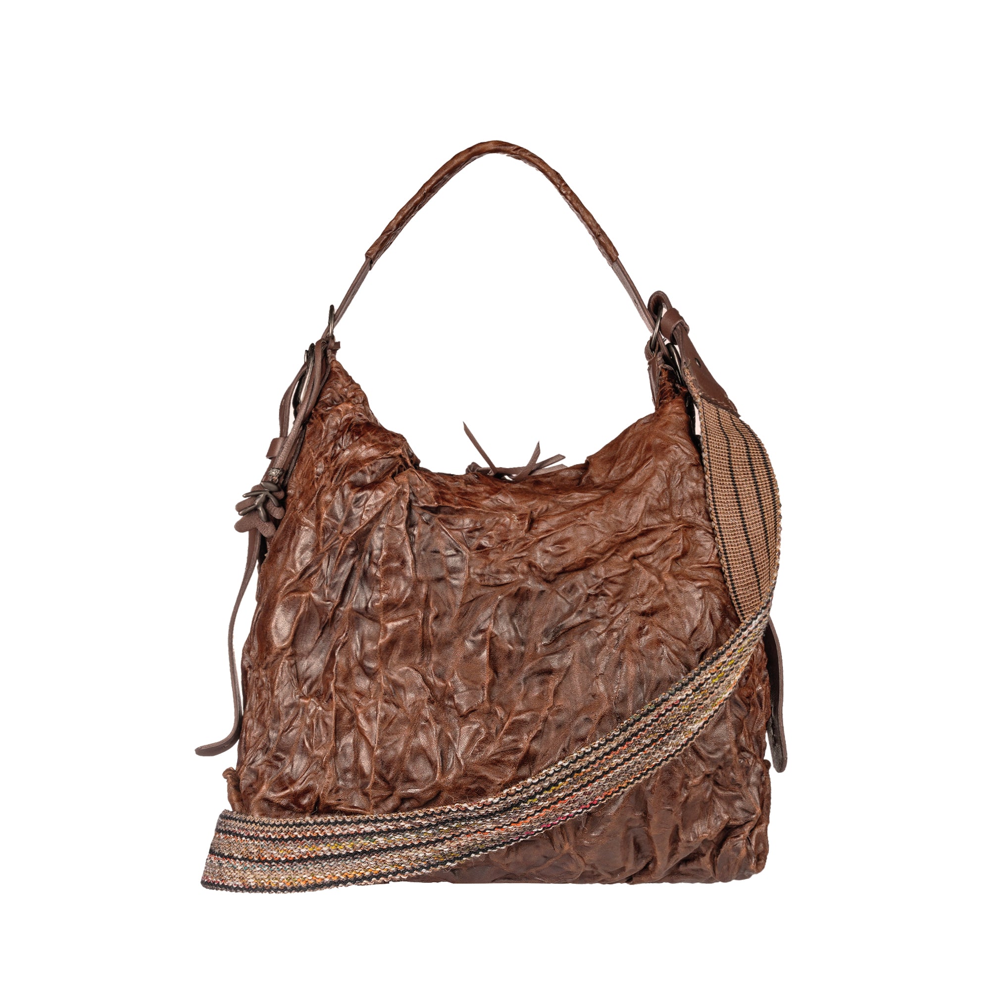 BD4918 Mariela L Tessuto Stropicciato Castagno