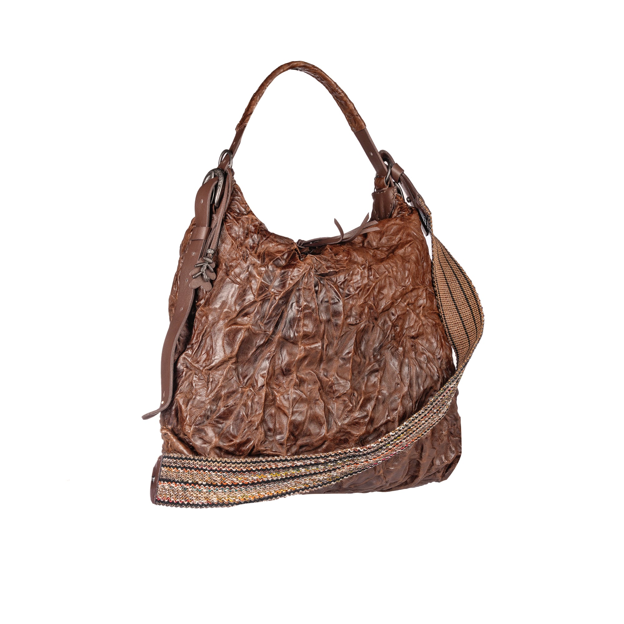 BD4918 Mariela L Tessuto Stropicciato Castagno