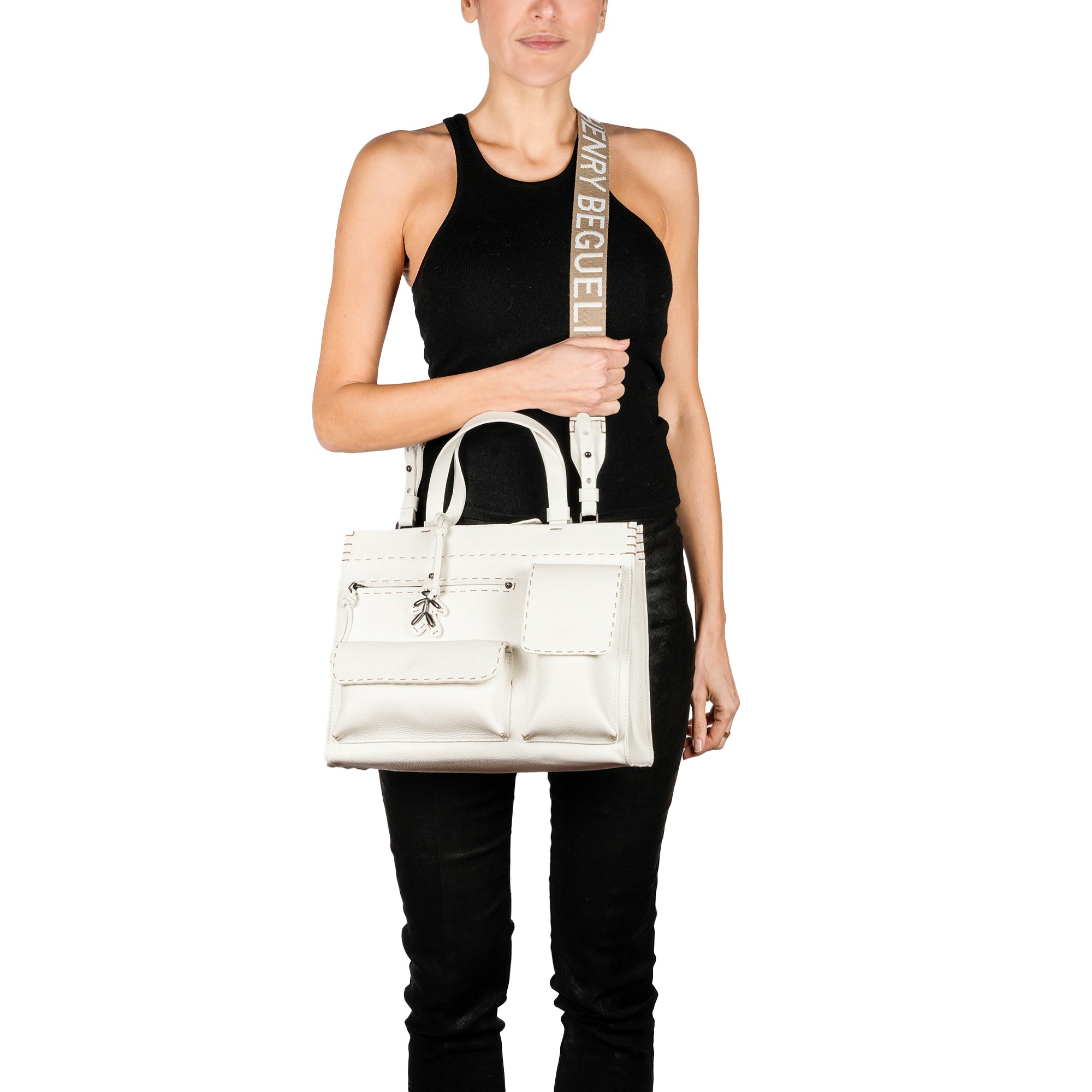 BD5308 Shopping Pocket M HB Muflone Bianco