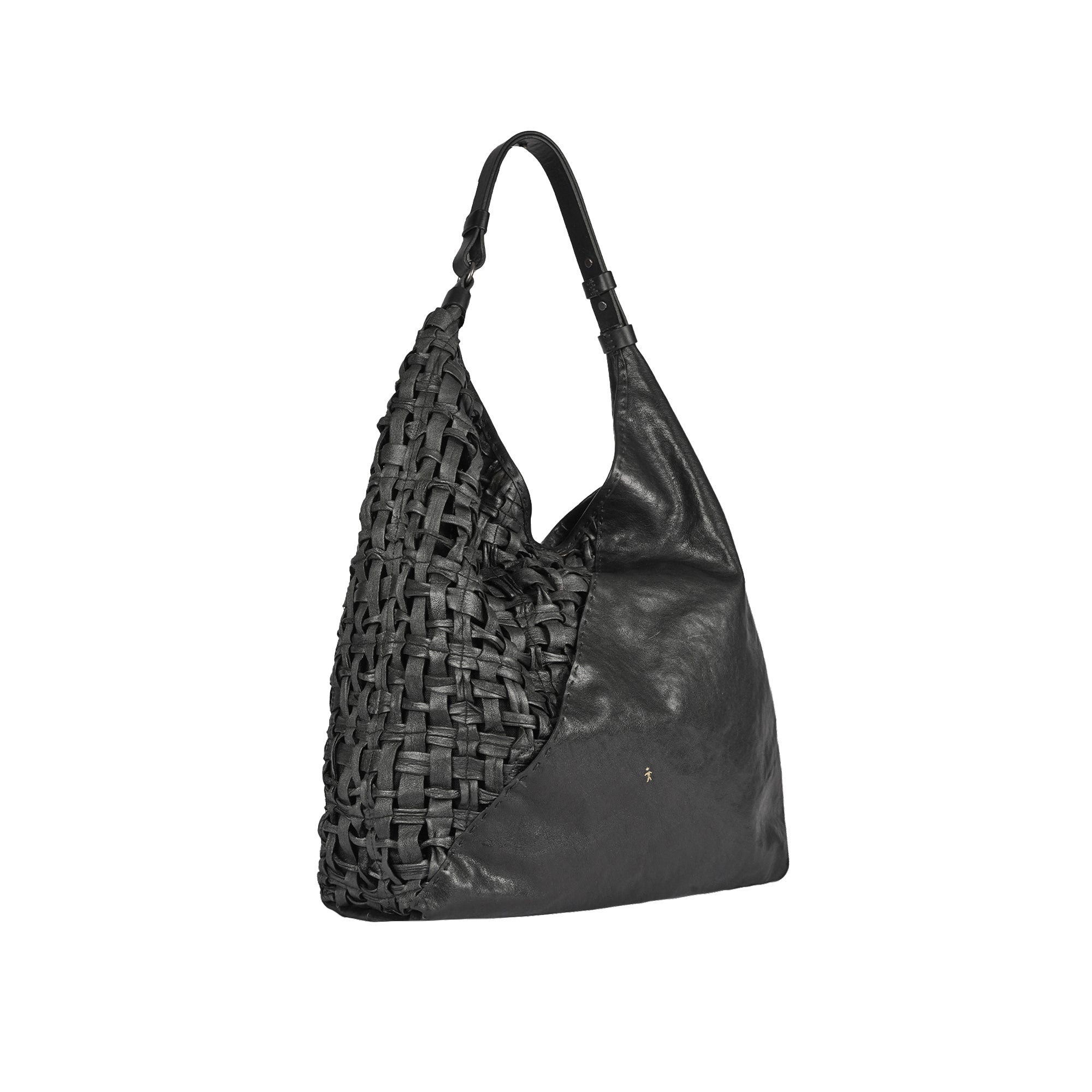 BD5314 Bea Pocket L Intreccio Cesta Nero