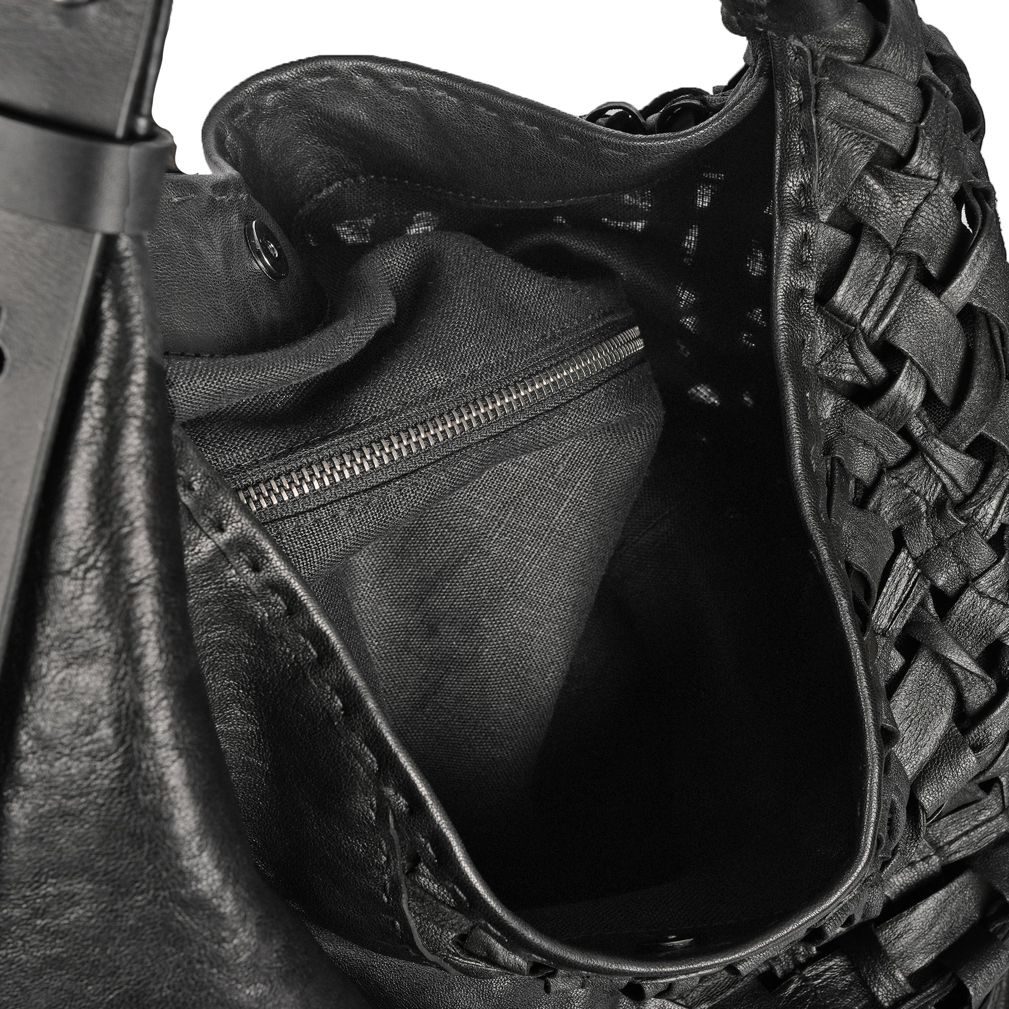 BD5314 Bea Pocket L Intreccio Cesta Nero