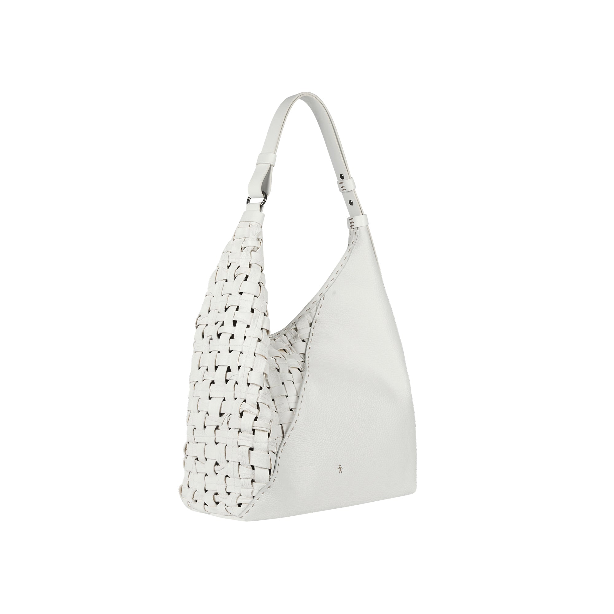 BD5318 Bea Pocket M Intreccio Cesta Bianco