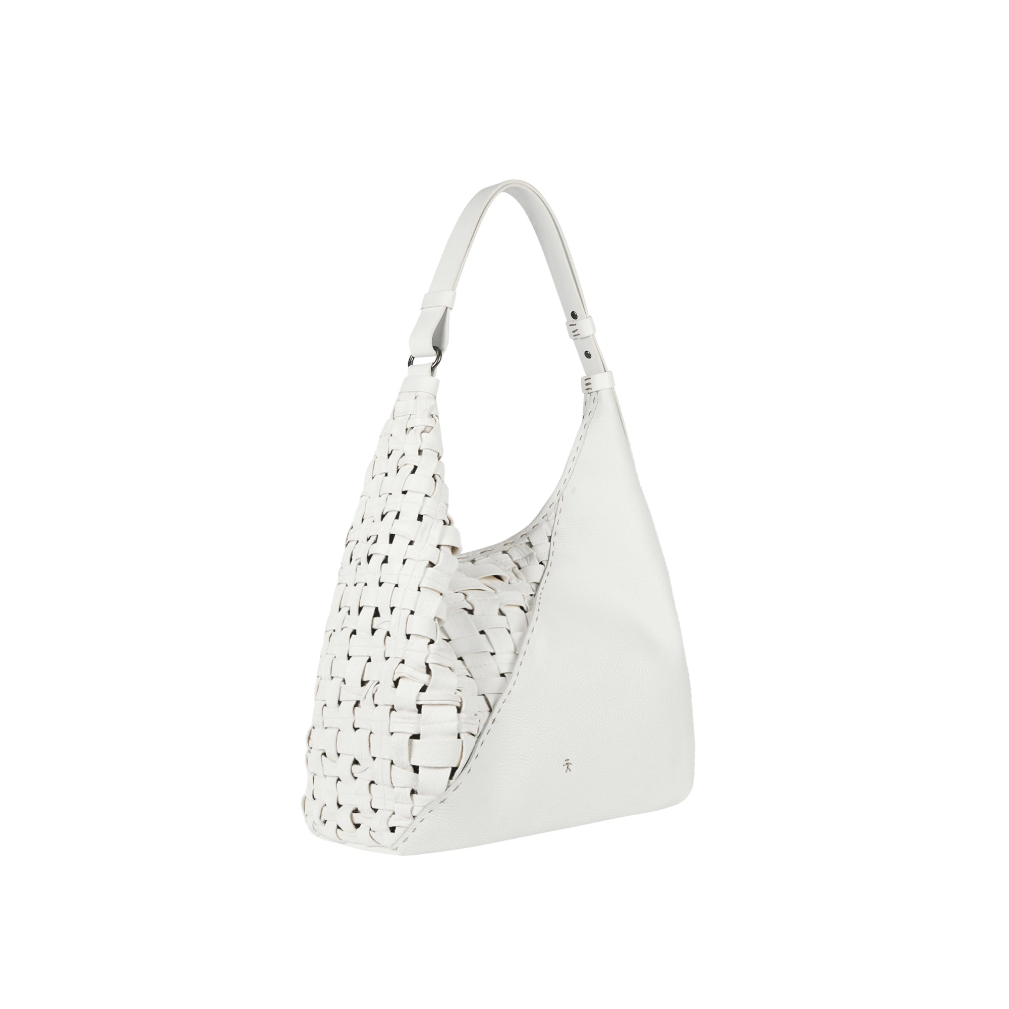 BD5318 Bea Pocket M Intreccio Cesta Bianco