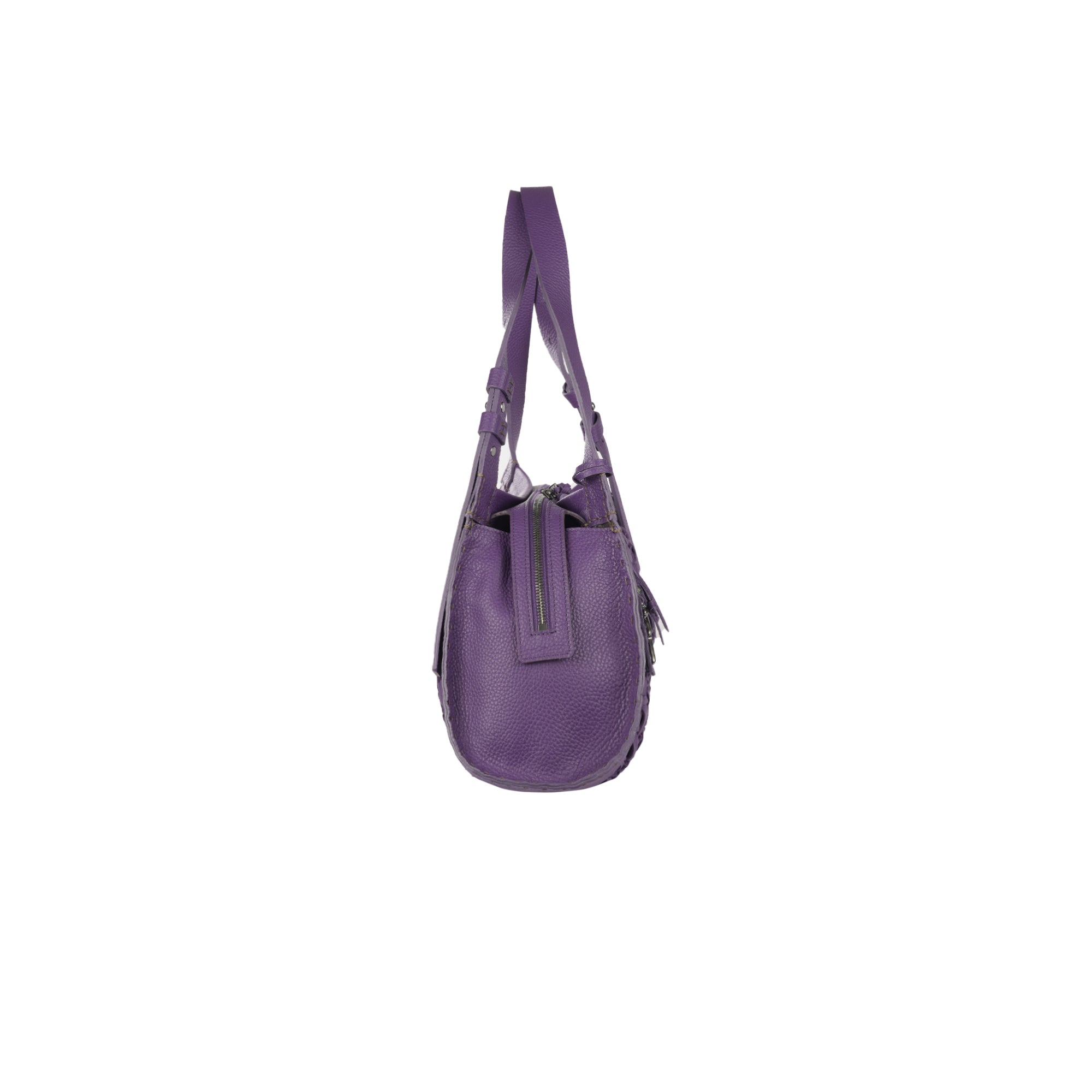 BD5329 Boa Bauletto M Intreccio Cesta Viola