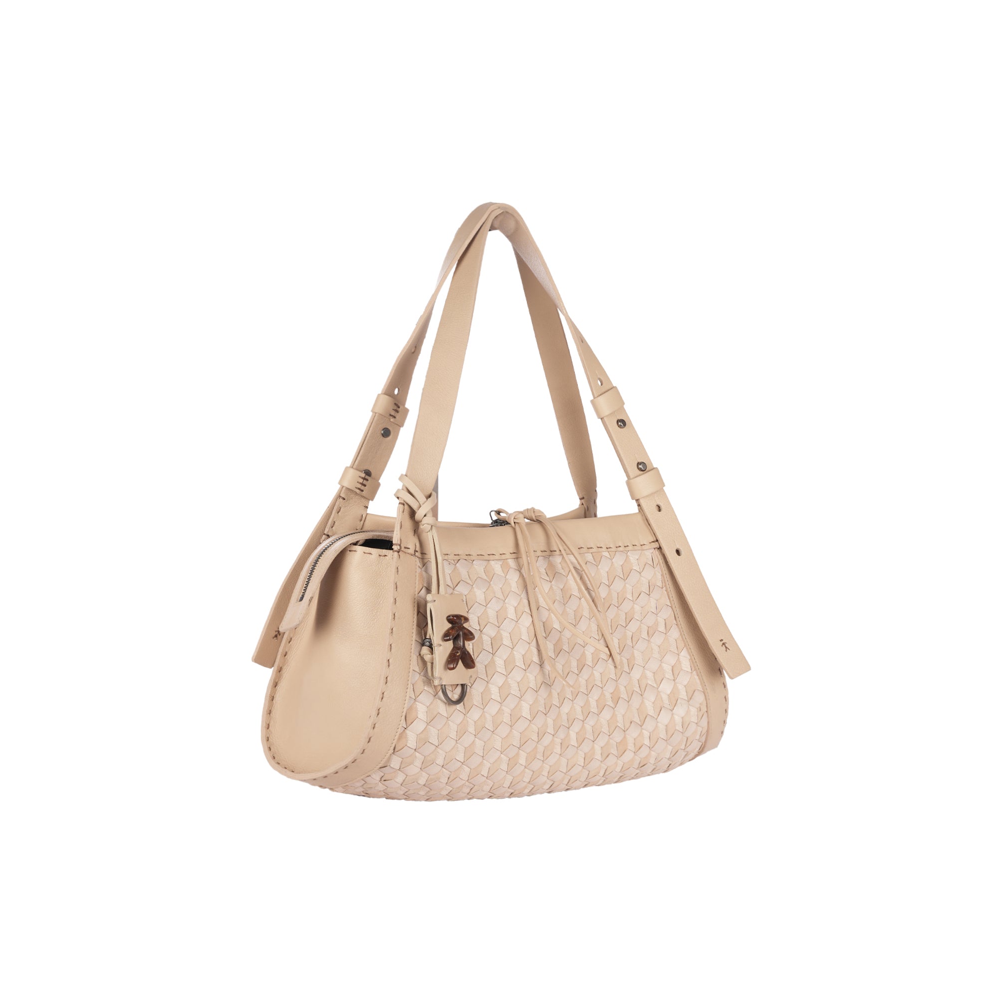 BD5329 Boa Bauletto M Intreccio 3D Beige