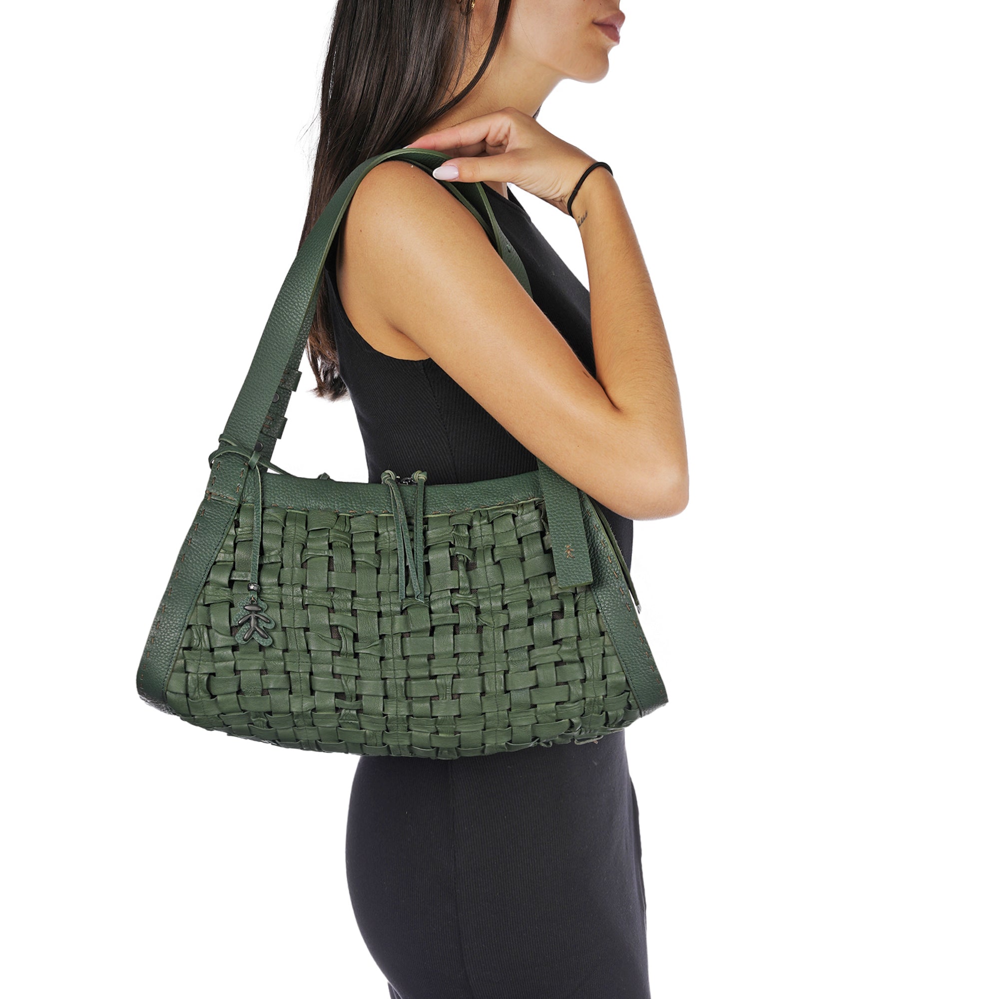 BD5329 Boa Bauletto M Intreccio Cesta Menta