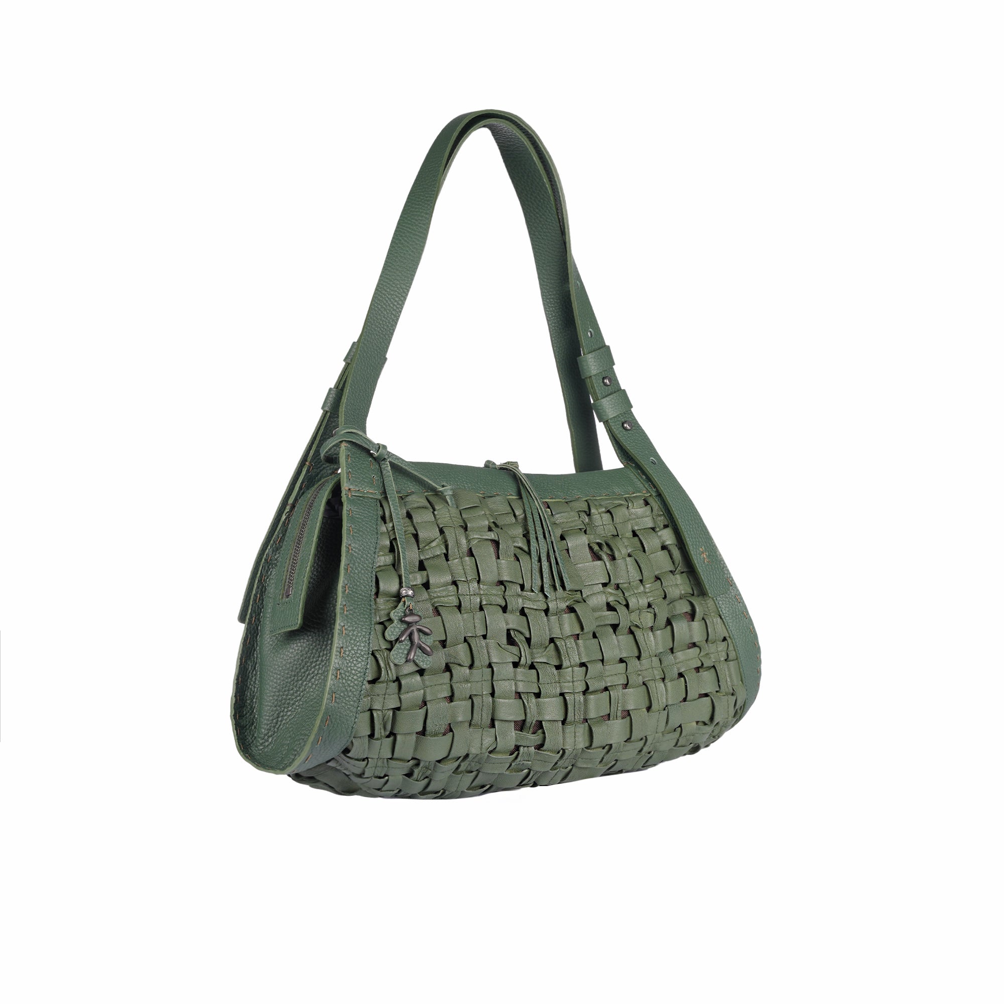 BD5329 Boa Bauletto M Intreccio Cesta Menta