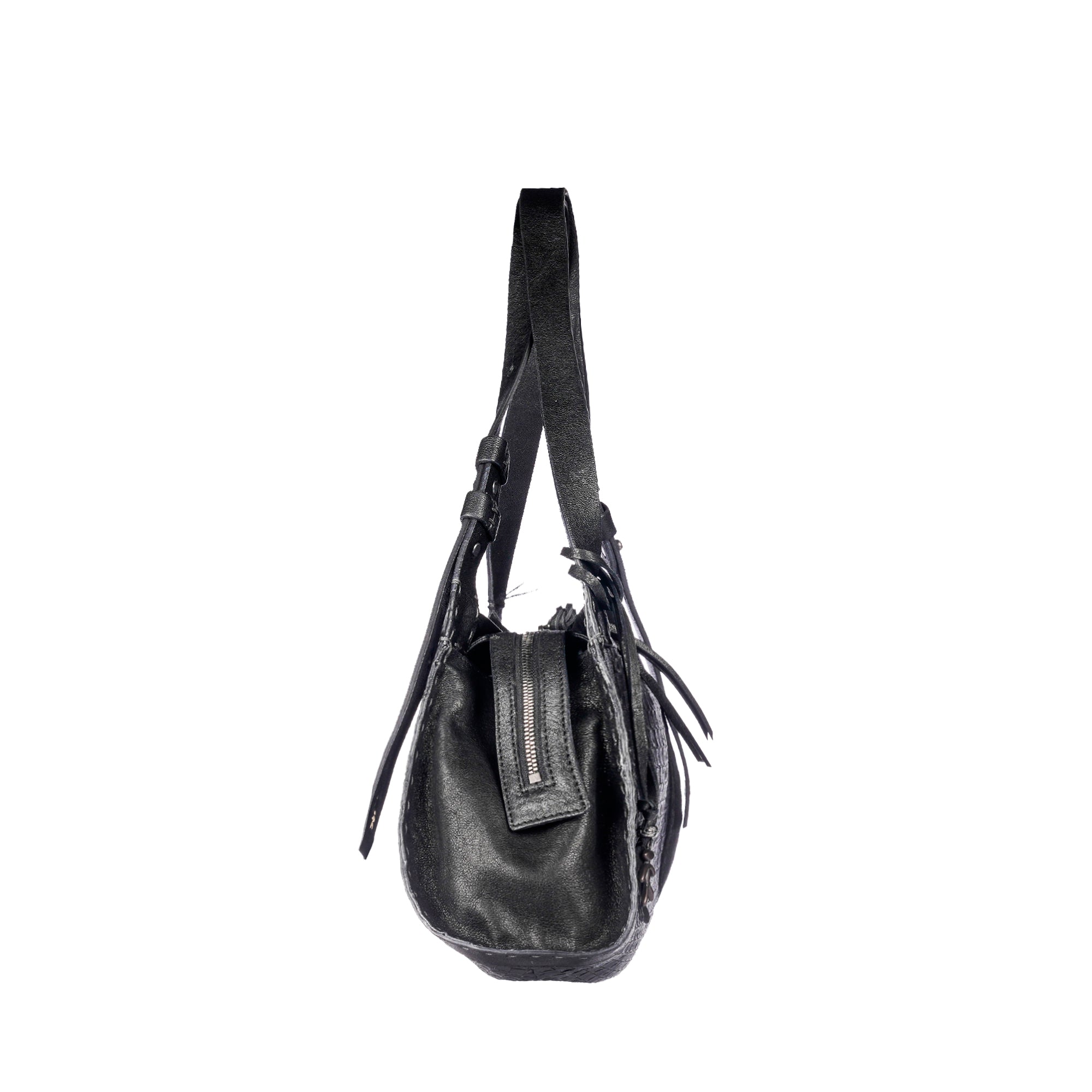 BD5329 Boa Bauletto M Intreccio Old Iron Nero