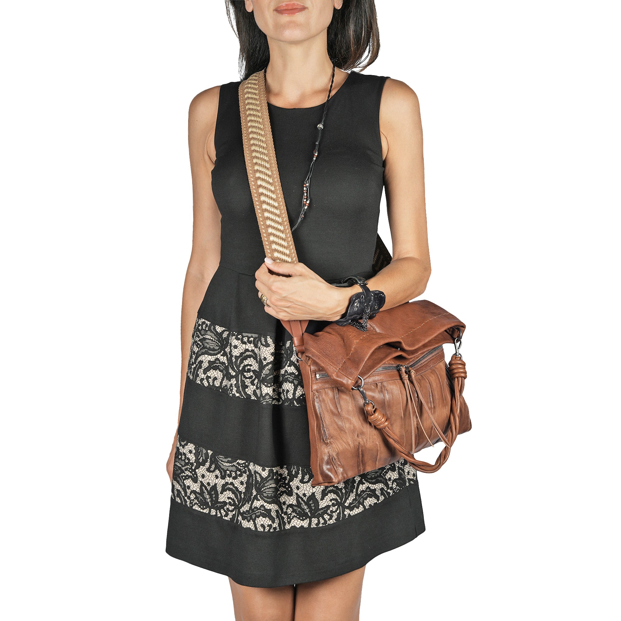 BD5339 Maya L Raffia Old Iron + Plissettato Brandy