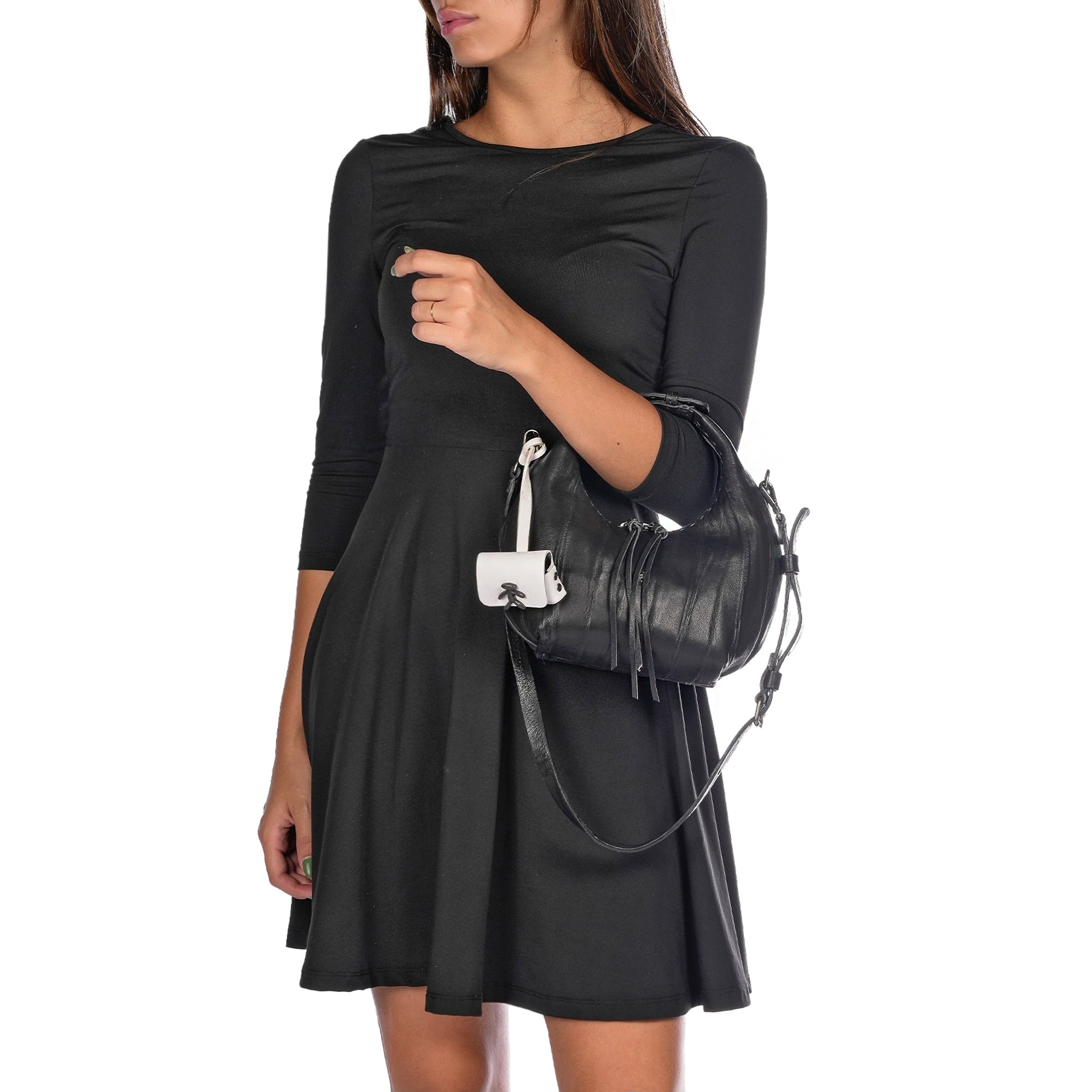 BD5455 Anfora Manico XS Plissettato Nero