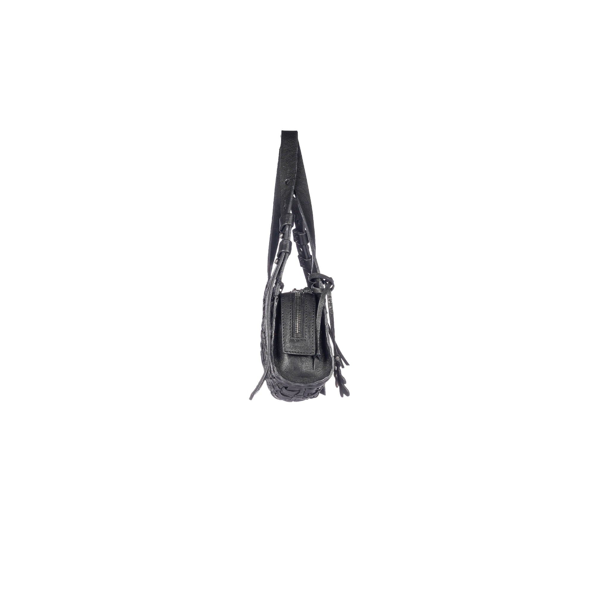 BD5501 Boa Bauletto XS Intreccio Cesta Laminato Nero / Canna Fucile