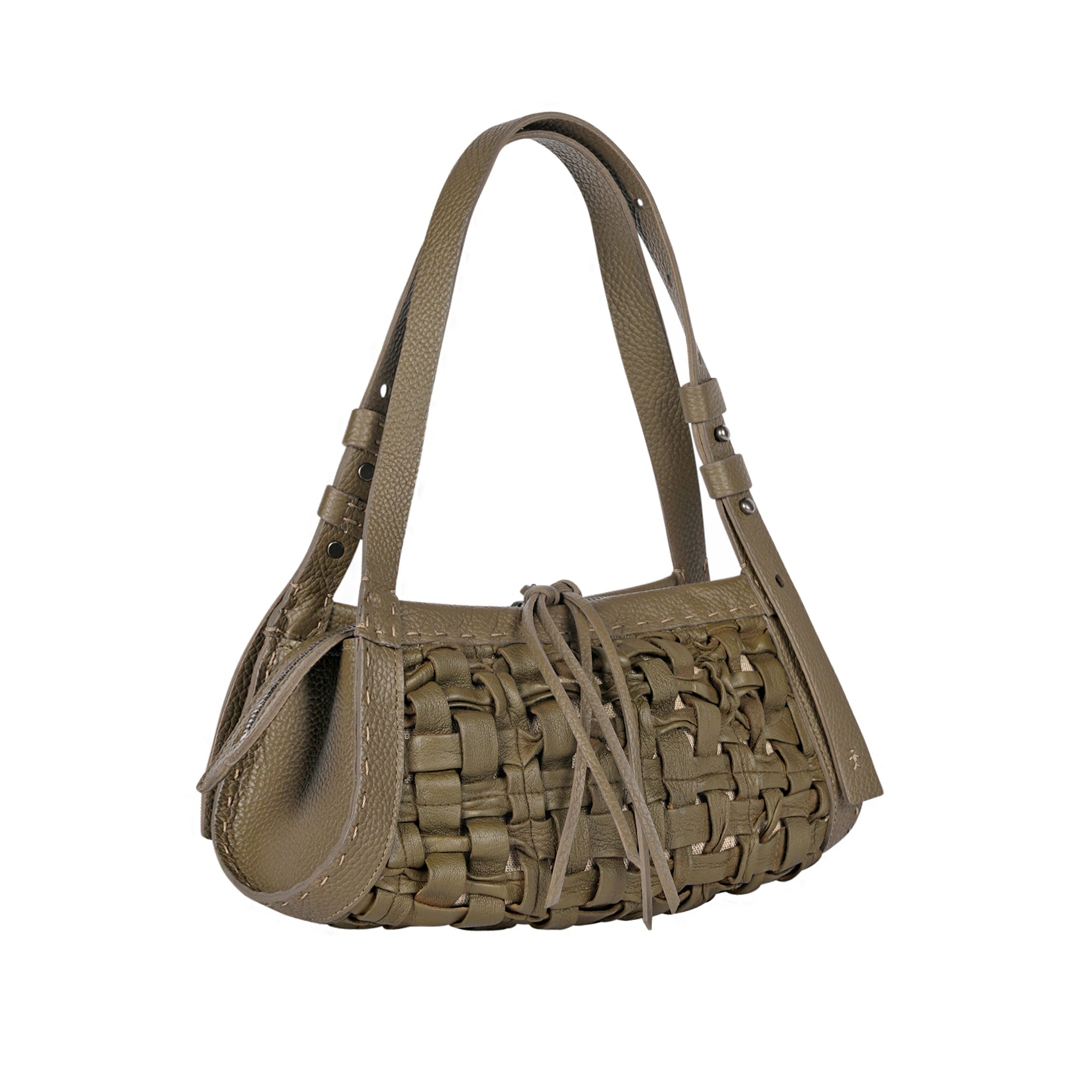 BD5501 Boa Bauletto XS Intreccio Cesta Oliva