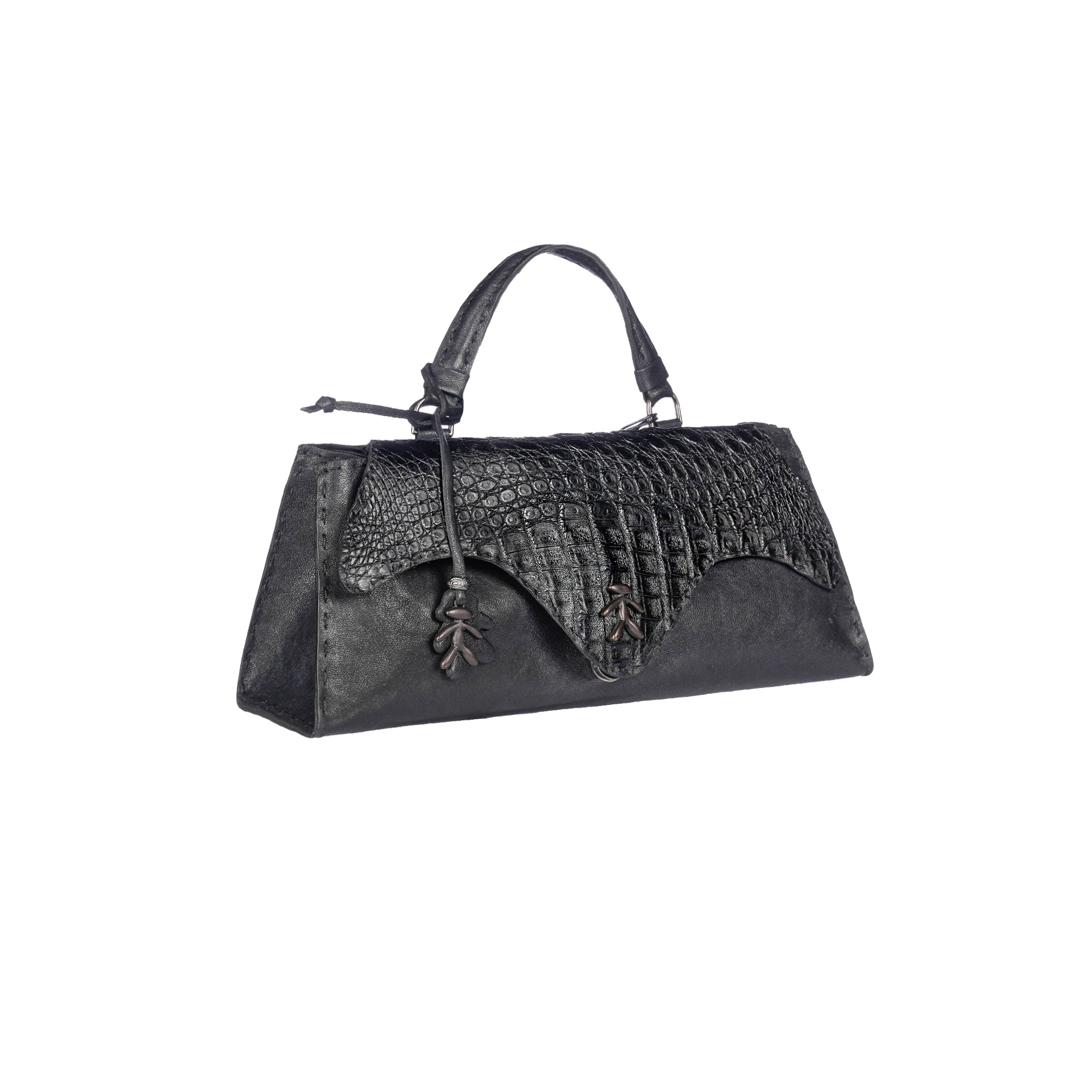 BD5522 Tiffany Baguette Patta Cocco Old Iron + Cocco Nero