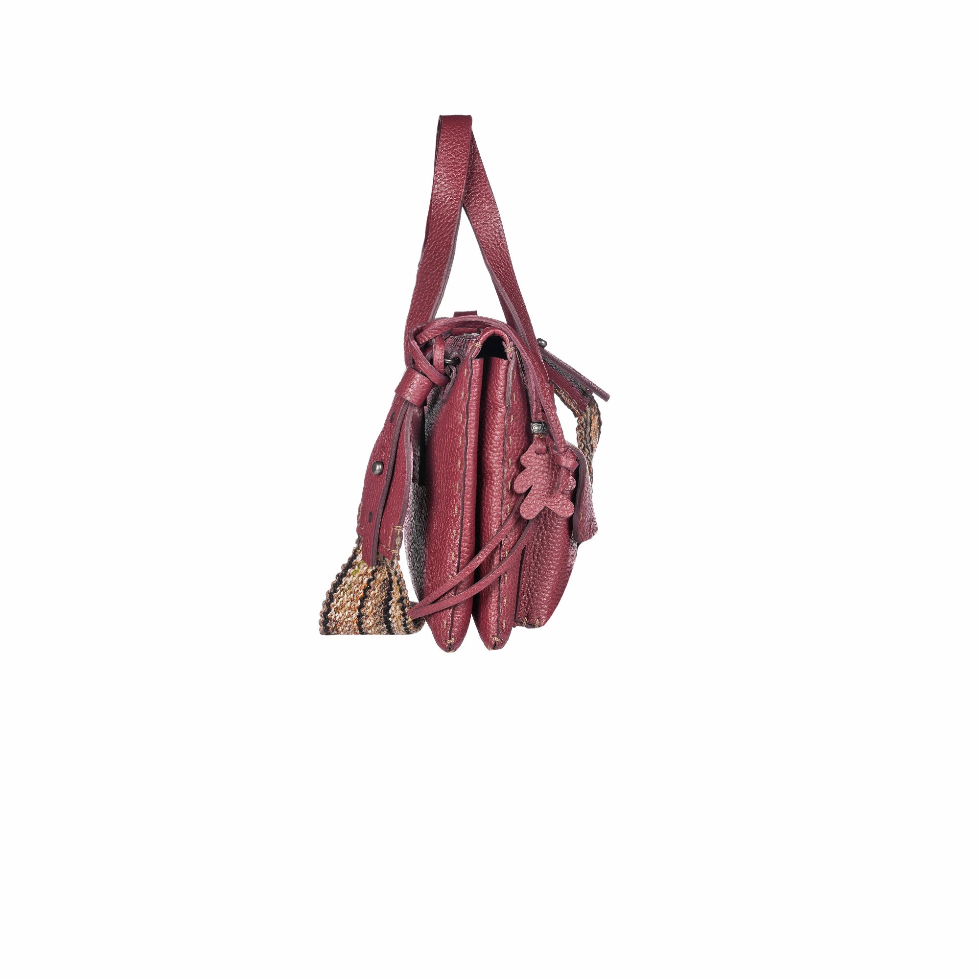 BD5608 Sara Pocket S Manico Tessuto Muflone Vino