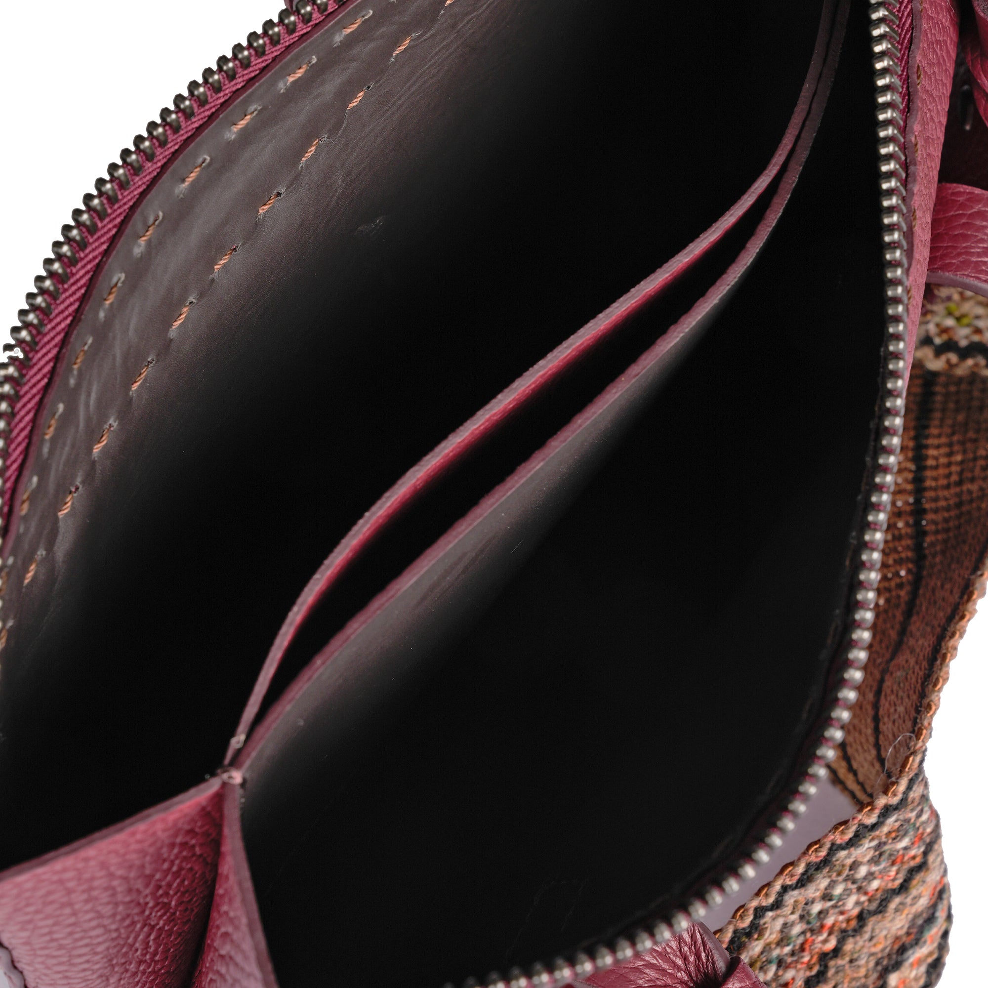 BD5608 Sara Pocket S Manico Tessuto Muflone Vino