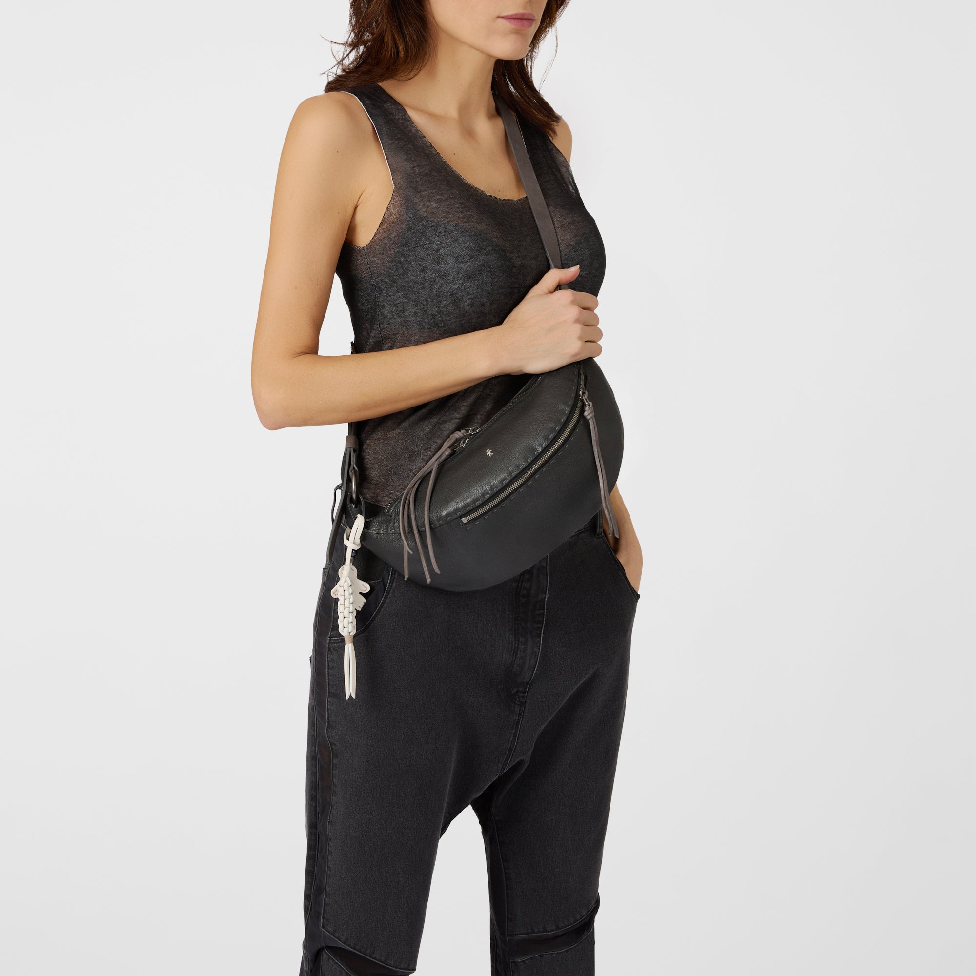 BD5935 Luna Bag Marsupio S Martellato Nero