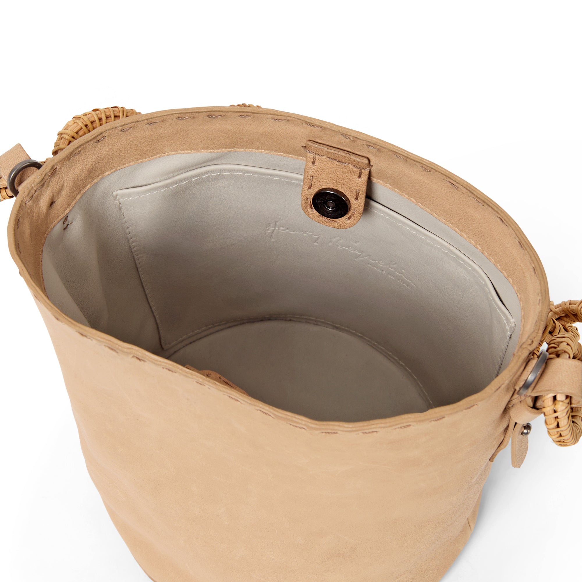 BD6119 Secchiello Catena Raffia Old Iron Opaco