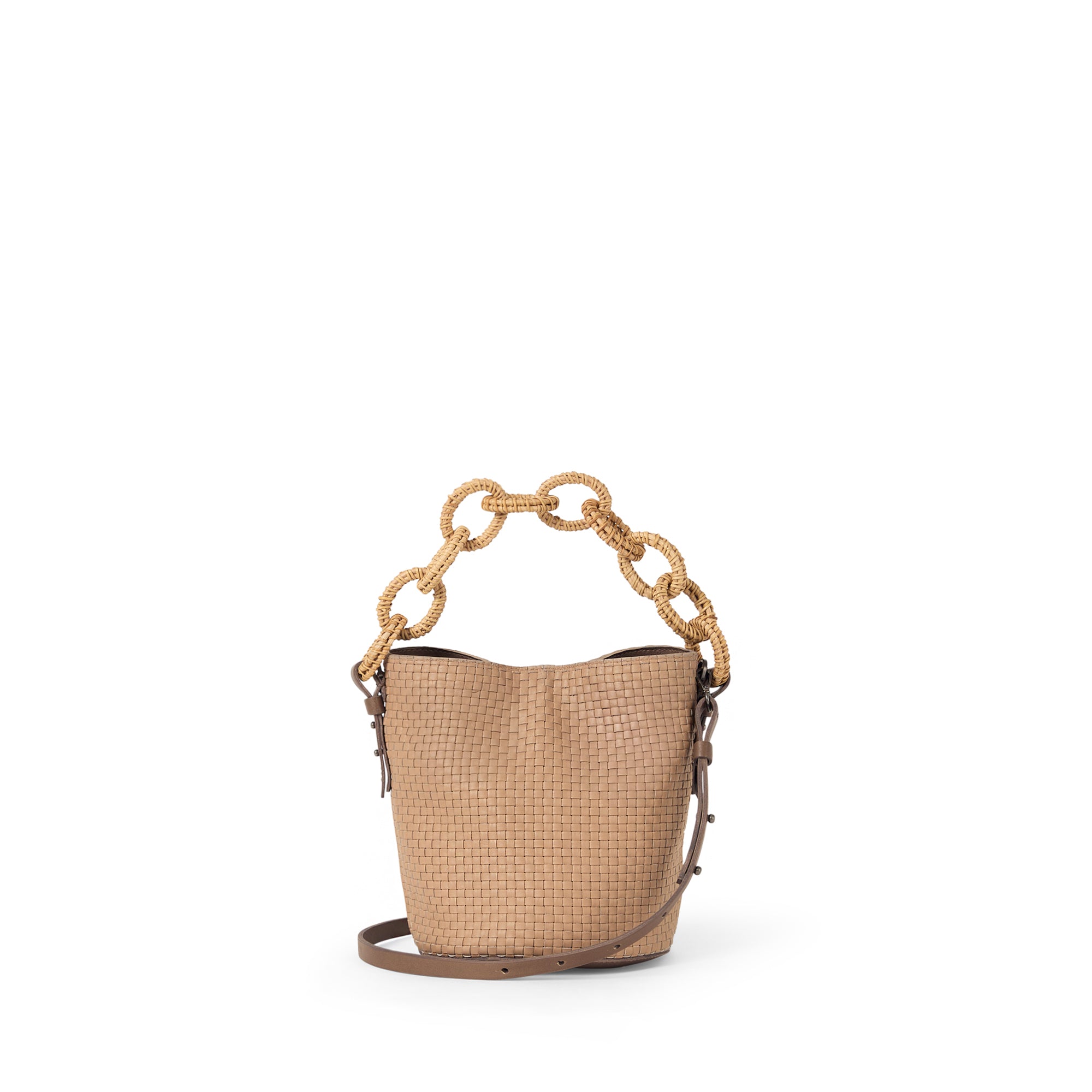 BD6123 Secchiello Catena Raffia Intreccio Minimal