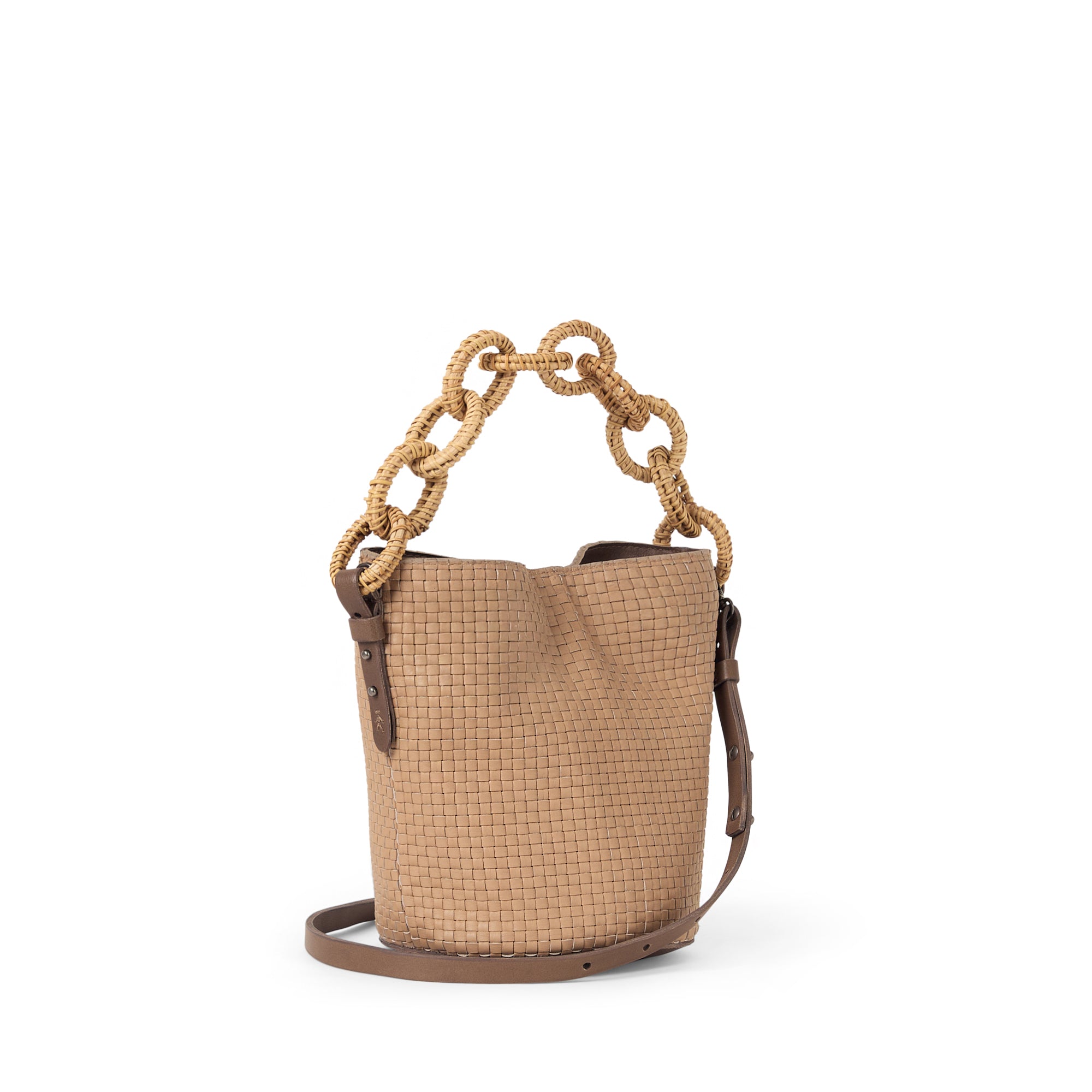 BD6123 Secchiello Catena Raffia Intreccio Minimal