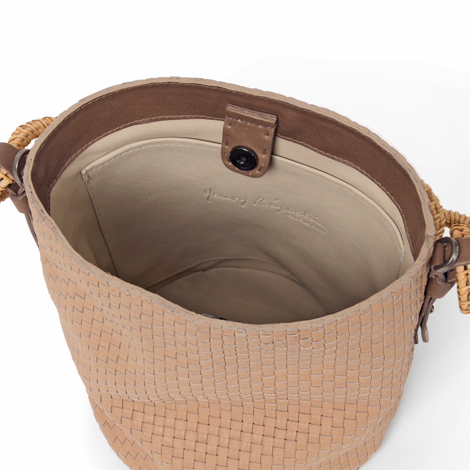 BD6123 Secchiello Catena Raffia Intreccio Minimal