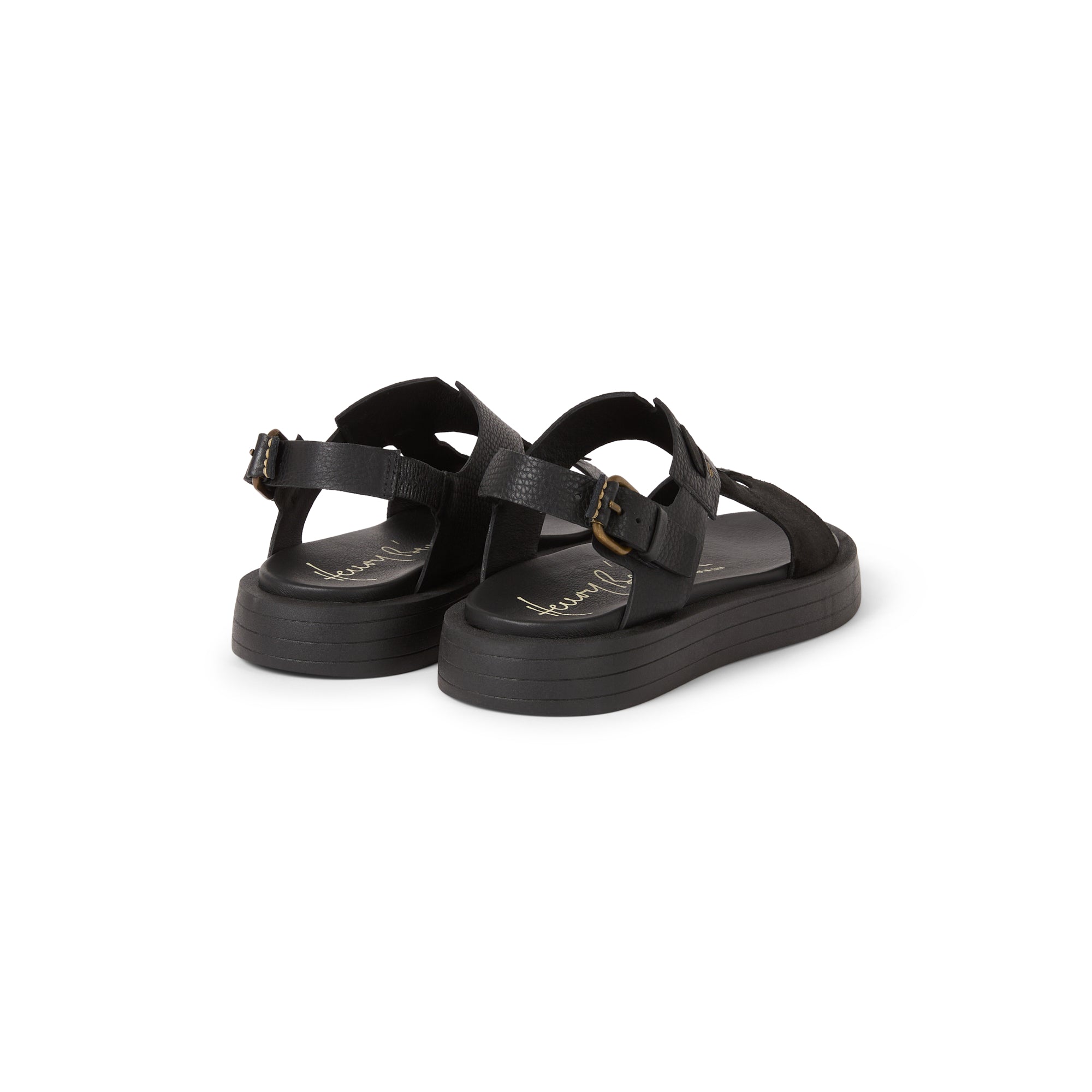 SD5304 Sandalo Muflone Camoscio Nero