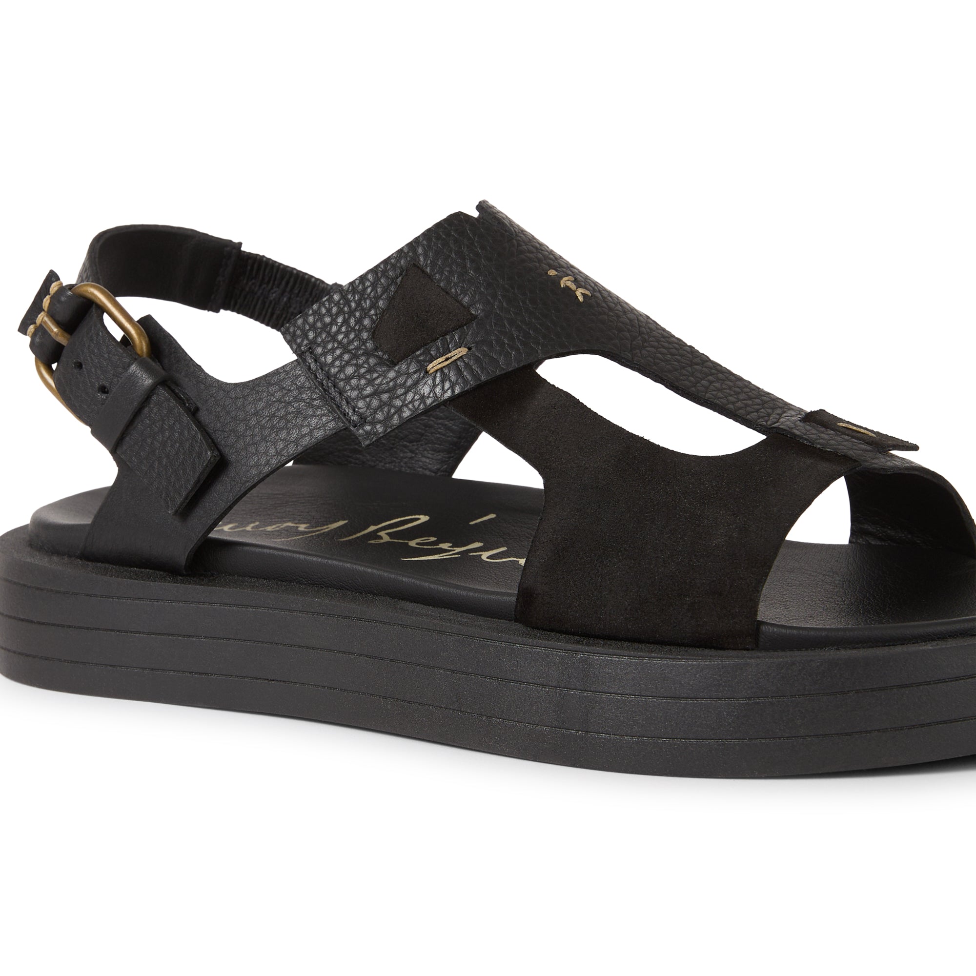 SD5304 Sandalo Muflone Camoscio Nero