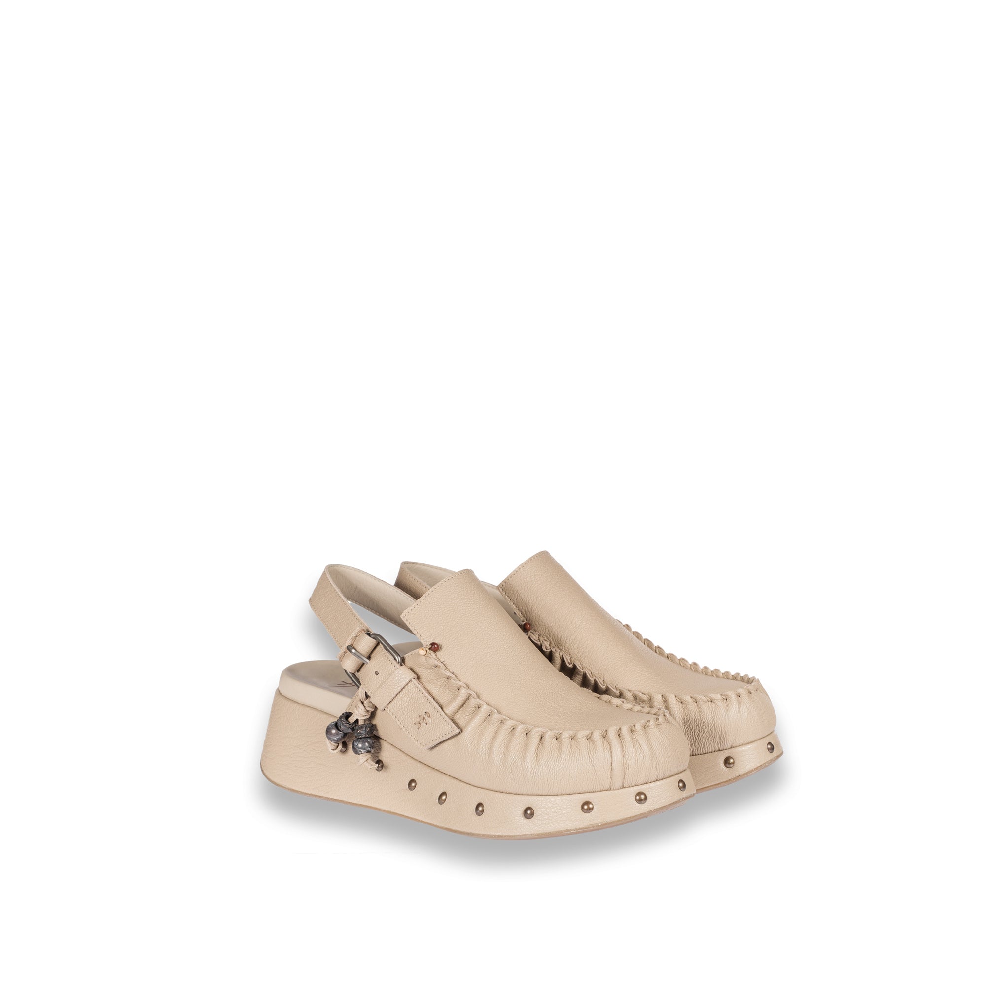 SD5905 Chanel Zeppa Mocassino Martellato Sabbia