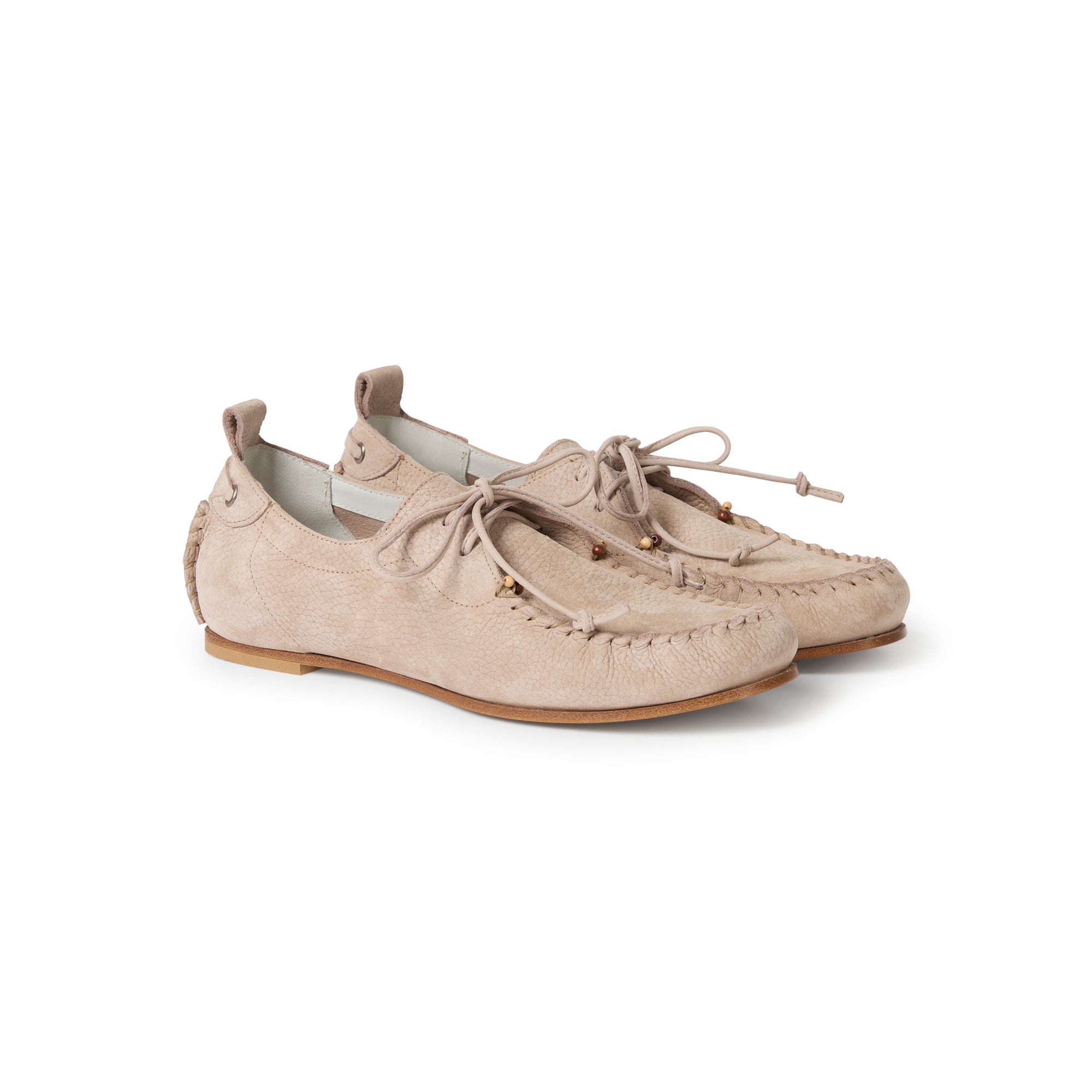 SD5916 Mocassino Allacciato Nabuck Resinato Malva