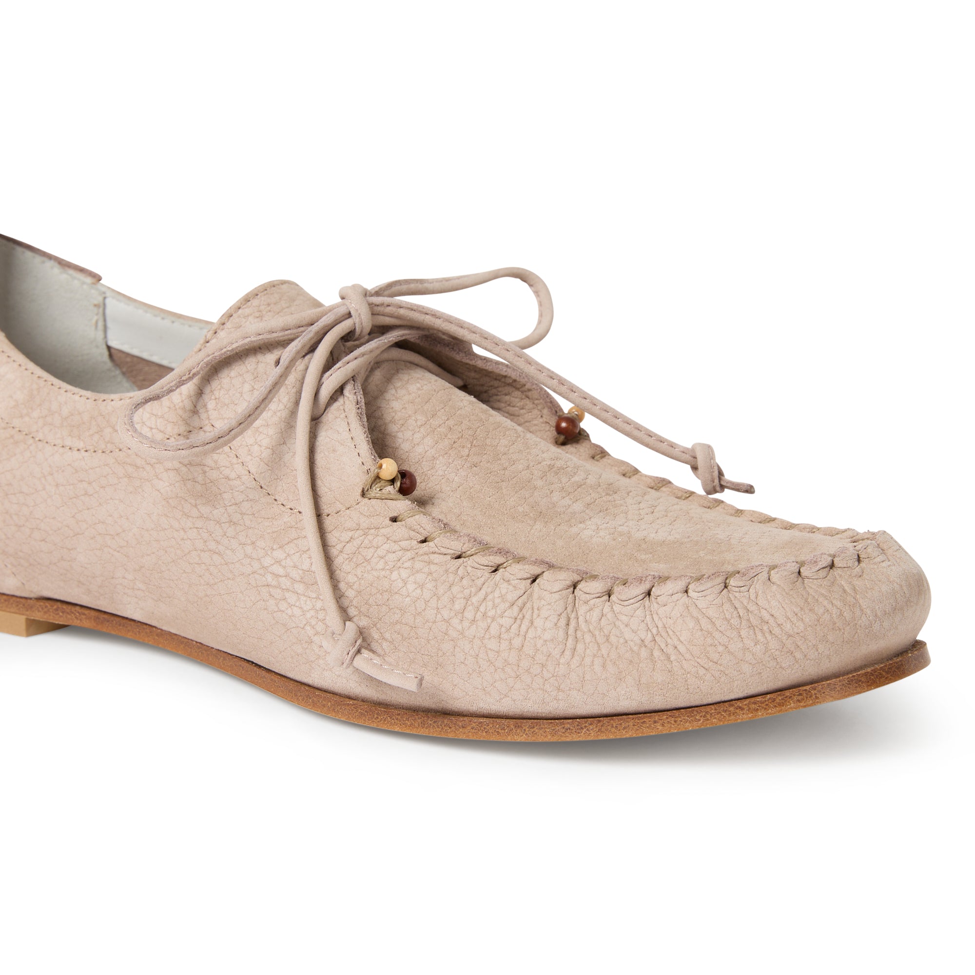SD5916 Mocassino Allacciato Nabuck Resinato Malva