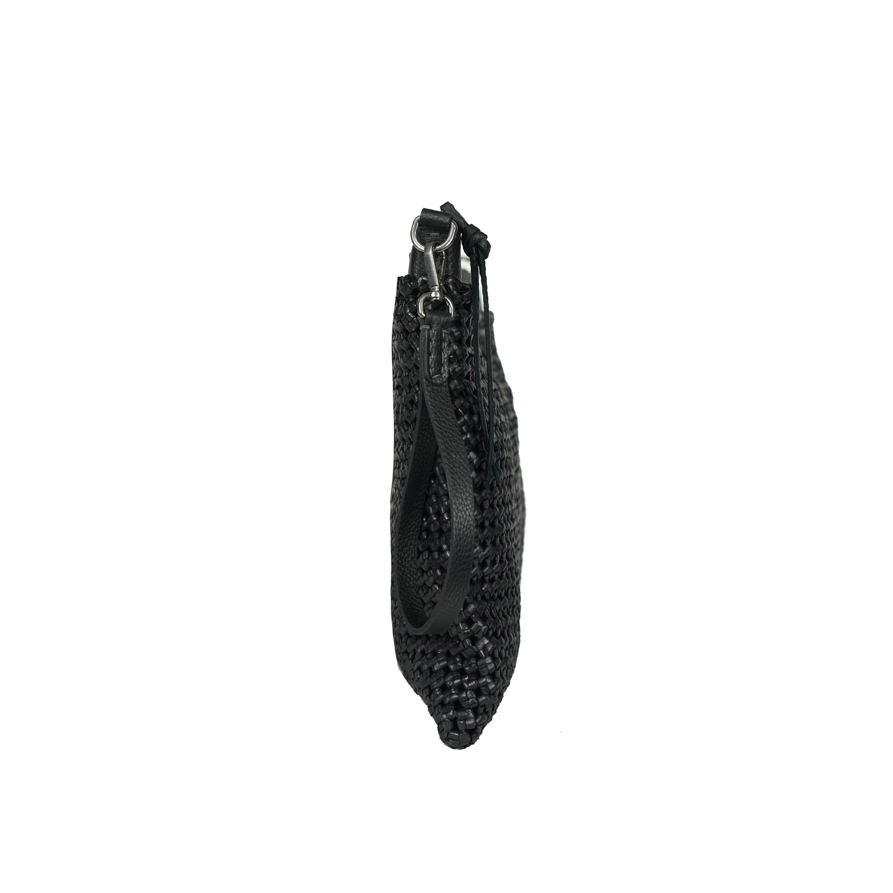 BD4726 Zip Clutch L Intr Crochet Nero