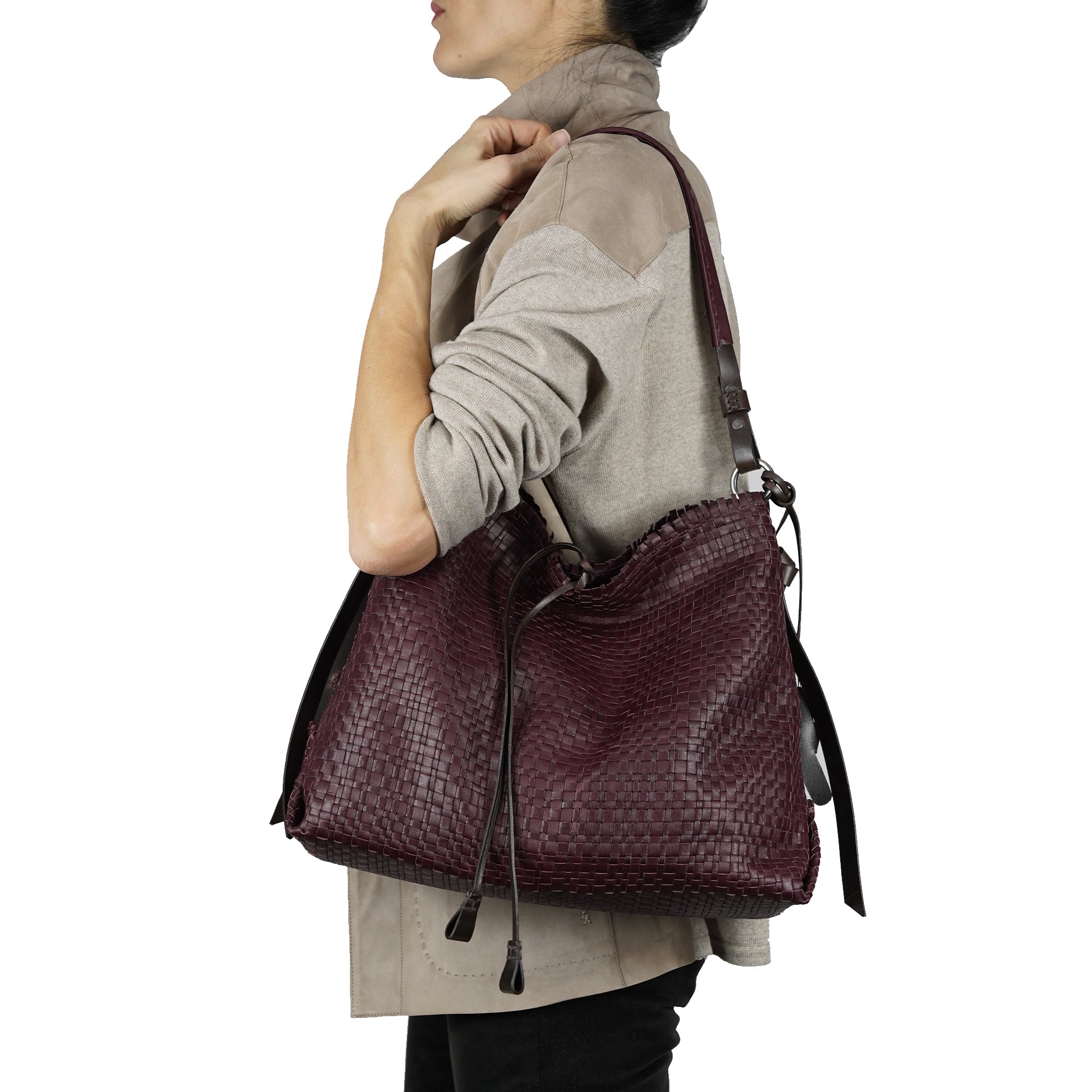 BD4740 Minerva L Intreccio Irregolare Burgundy