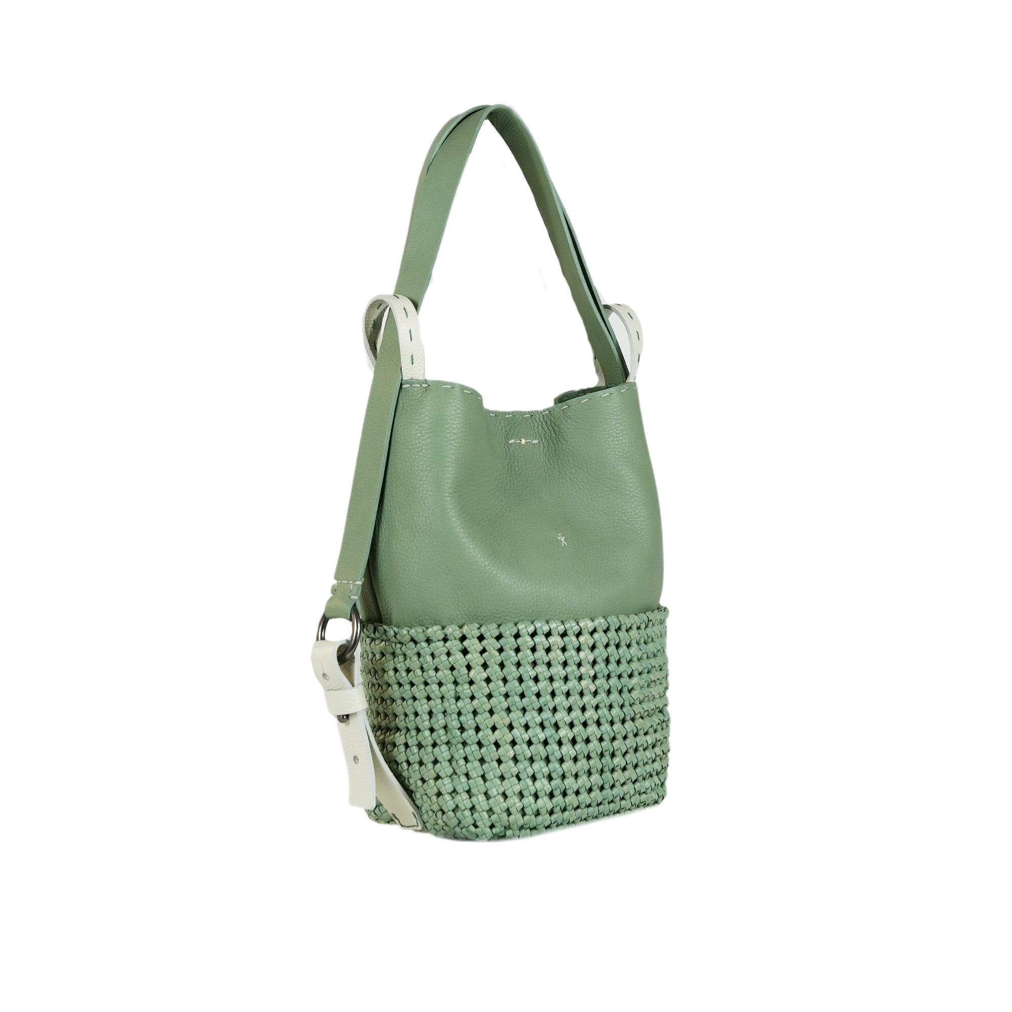 BD4943 Olimpia Zaino M Intreccio Crochet Agave