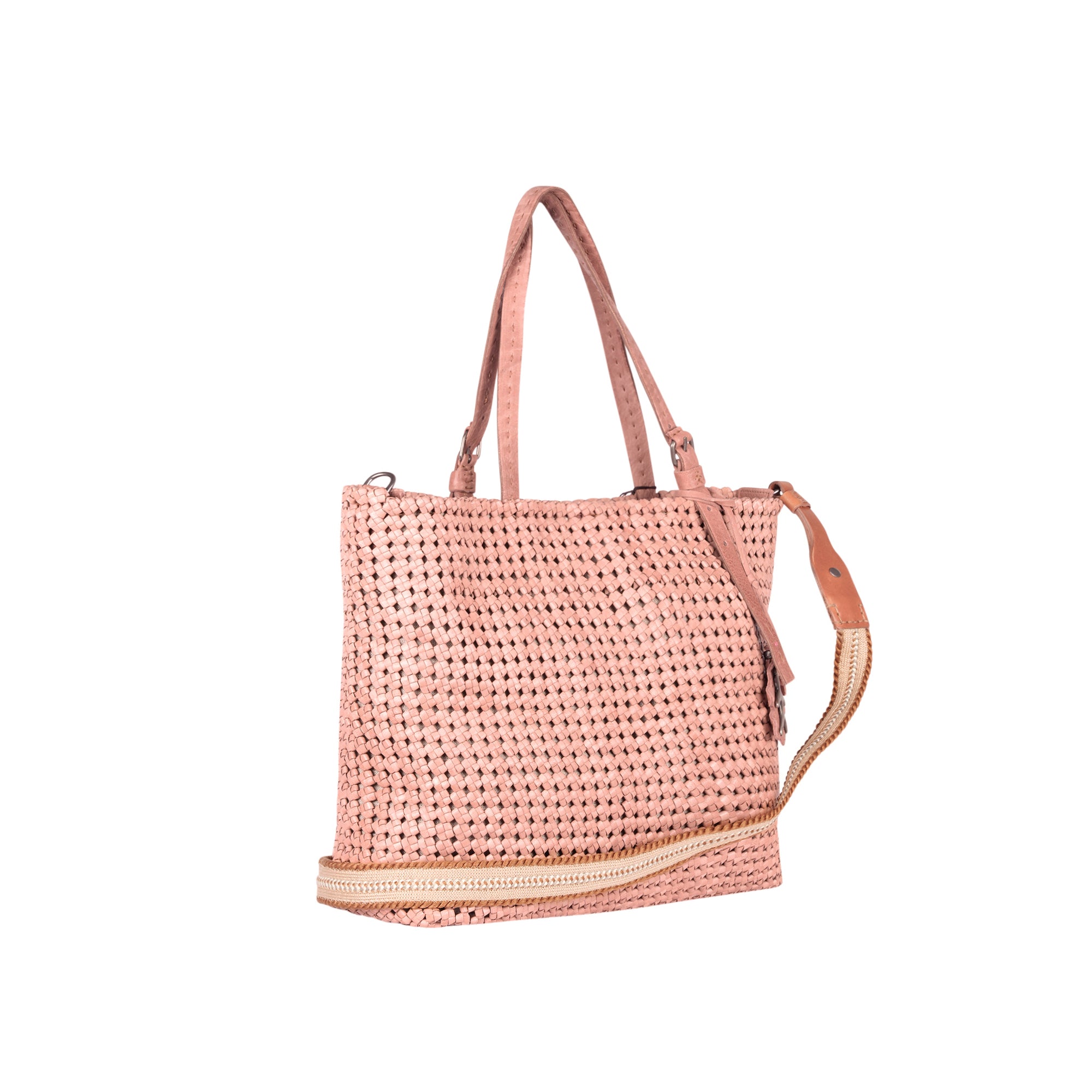 BD4945 Minerva Shopping M Intreccio Crochet Begonia