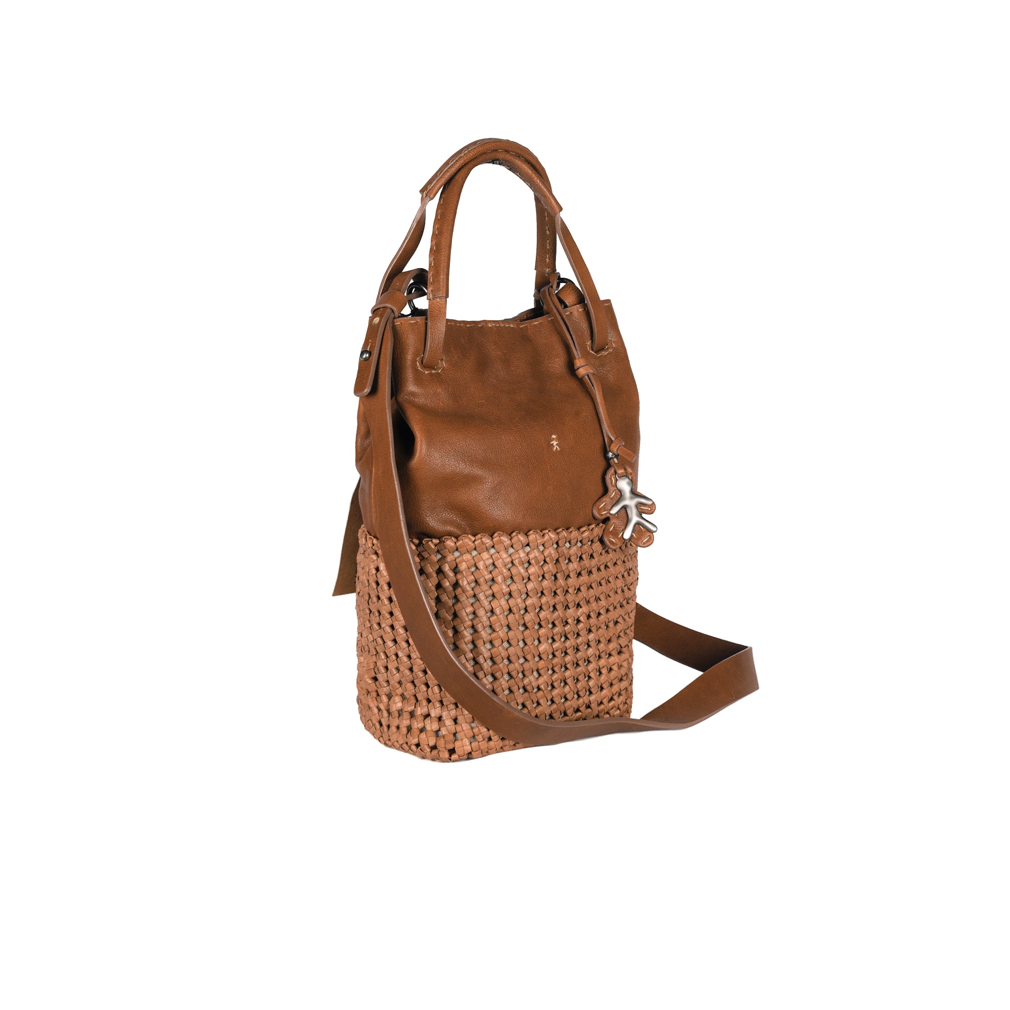 BD4987 New Shopping Intreccio Crochet Cuoio