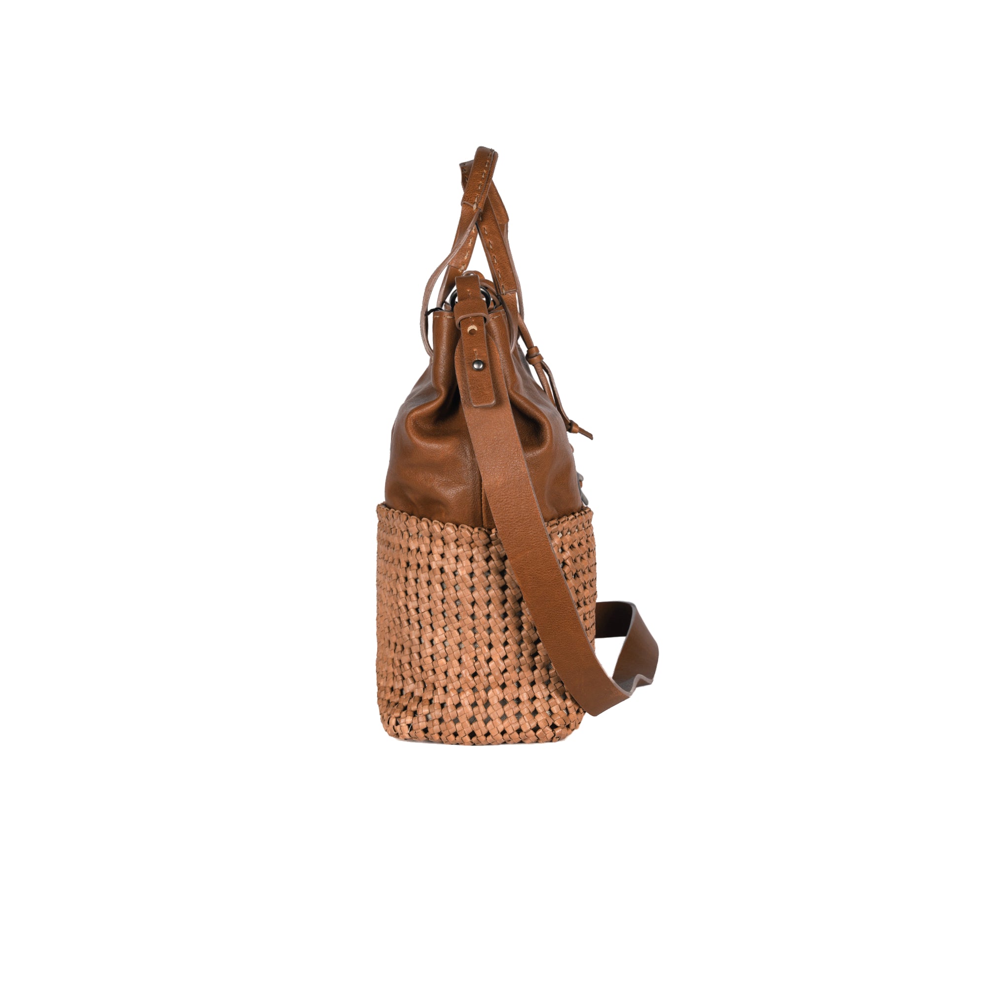 BD4987 New Shopping Intreccio Crochet Cuoio