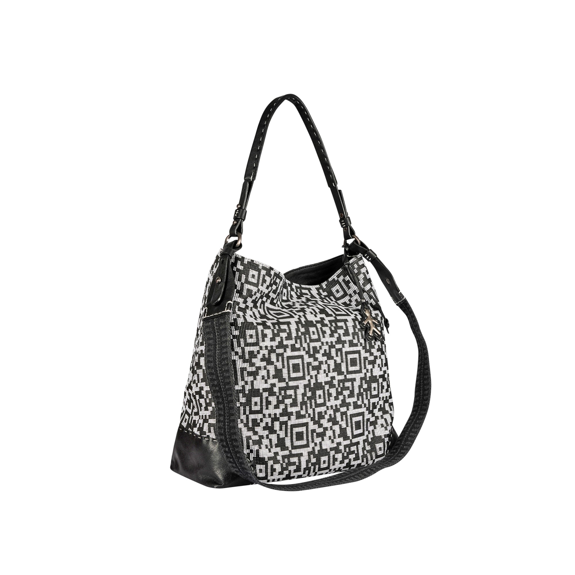 BD5001 Minerva L Fabric Tessuto Geometrico Bianco Nero