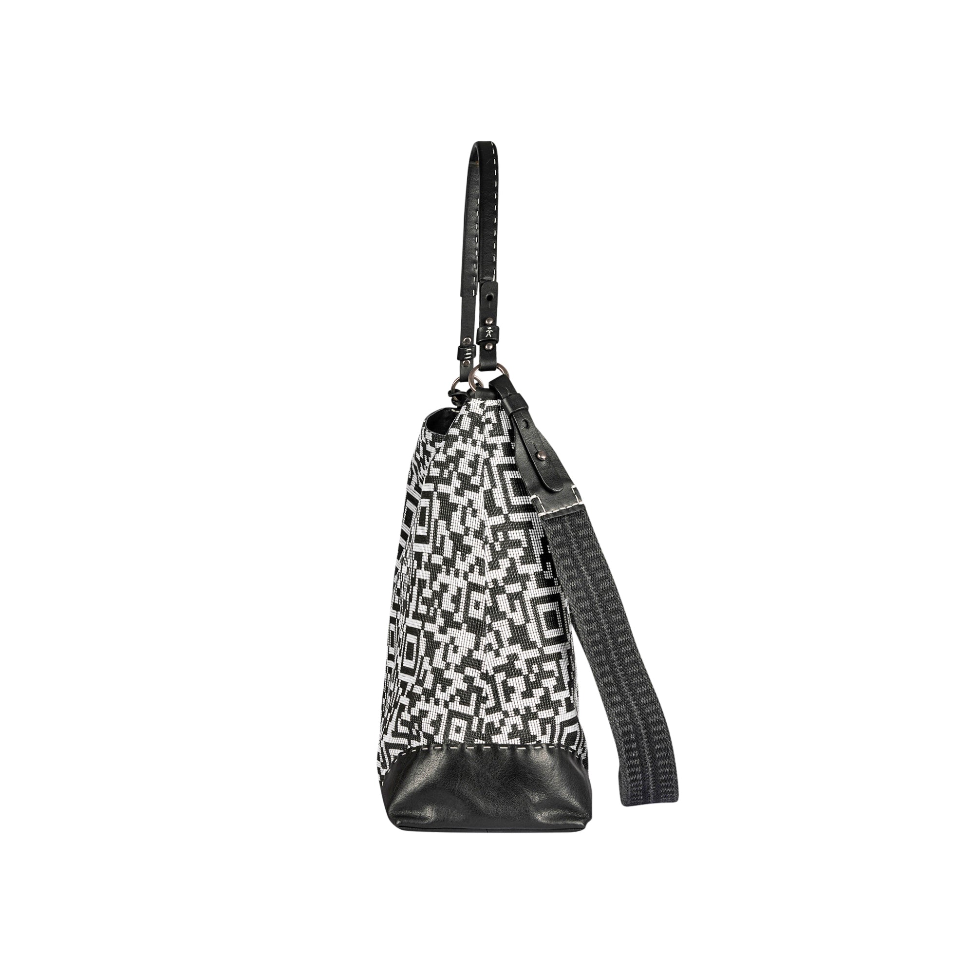 BD5001 Minerva L Fabric Tessuto Geometrico Bianco Nero