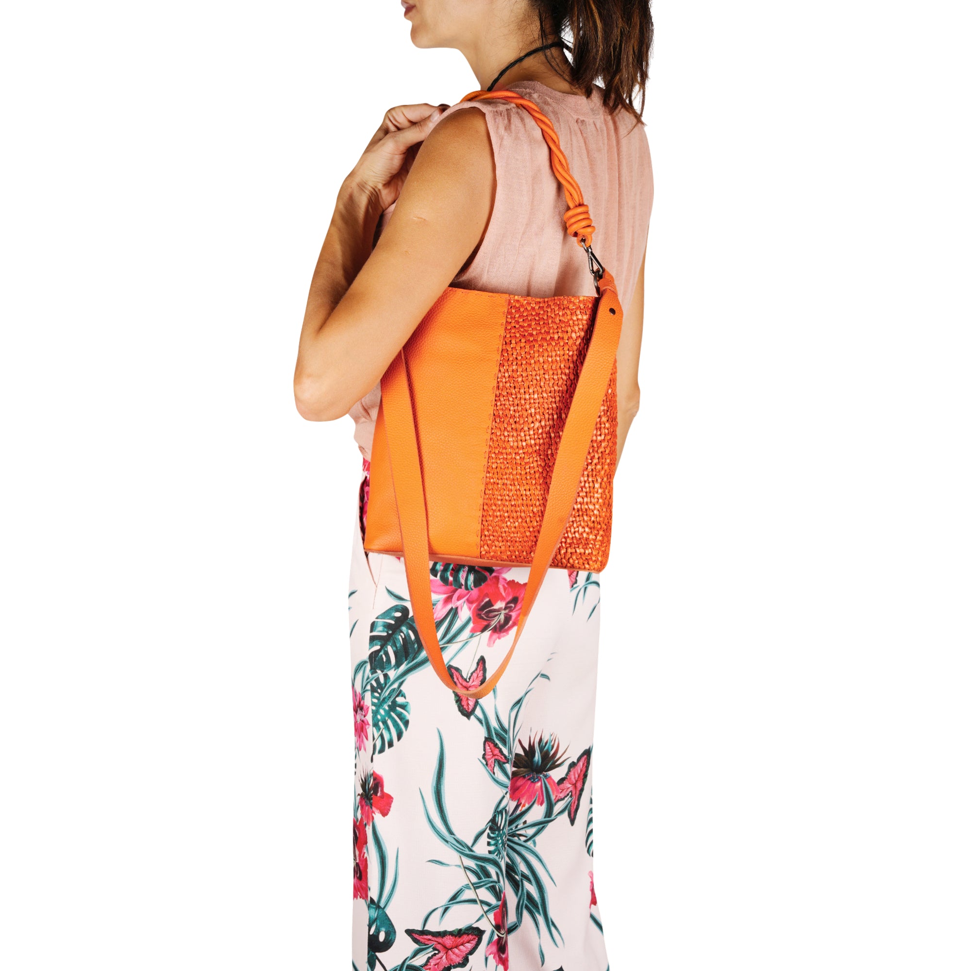 BD5326 Emily M Intreccio Madreperla + Muflone Arancio
