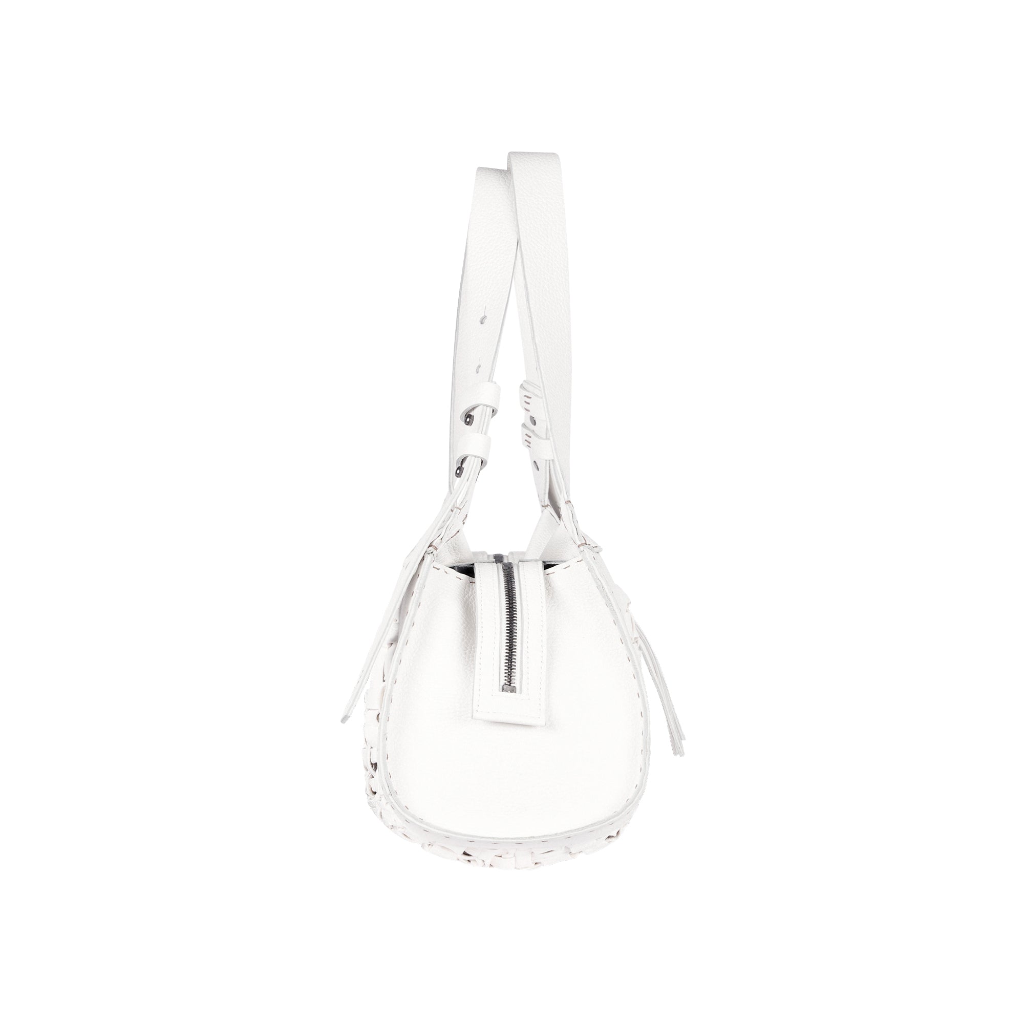 BD5329 Boa Bauletto Intr M Intreccio Cesta Bianco