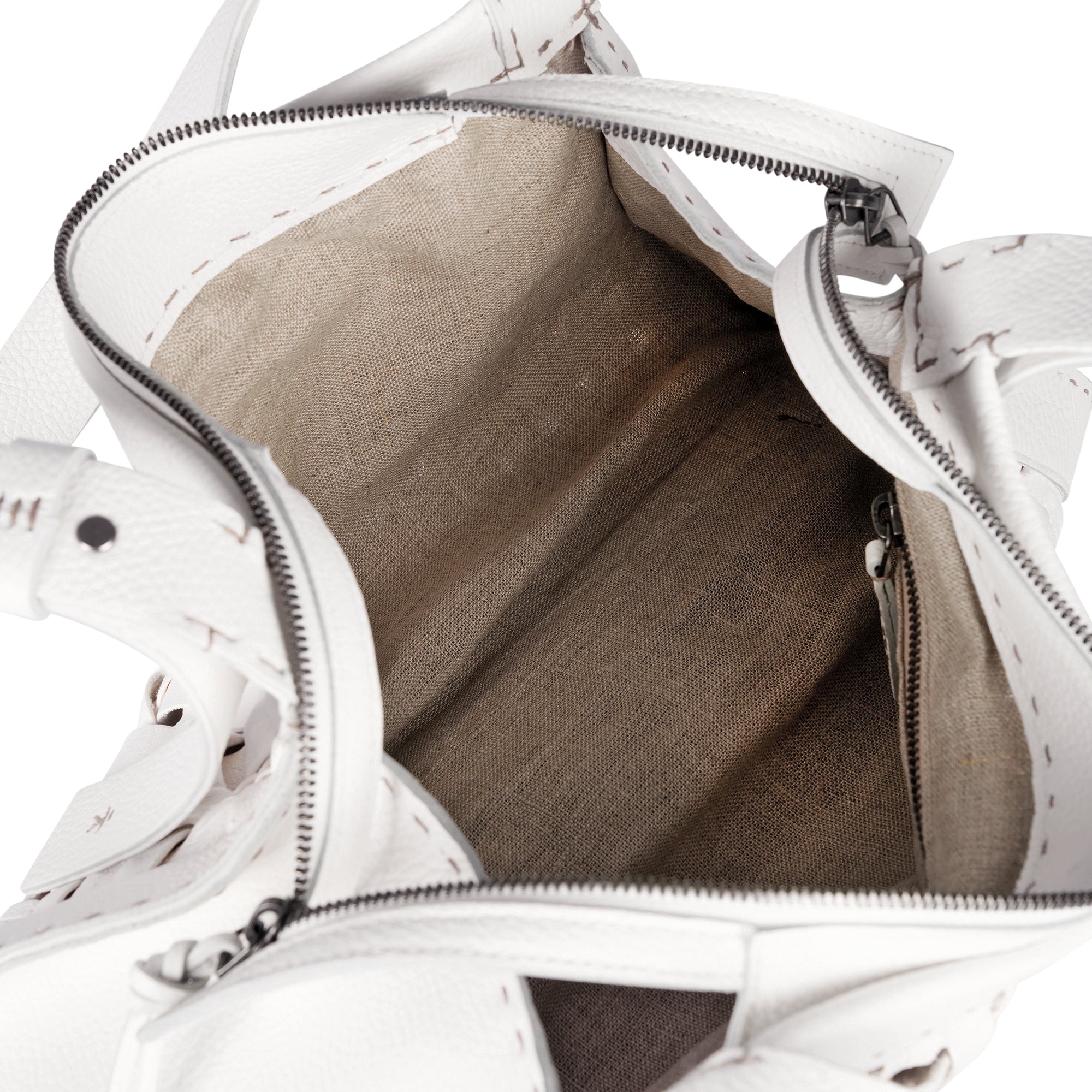 BD5329 Boa Bauletto Intr M Intreccio Cesta Bianco