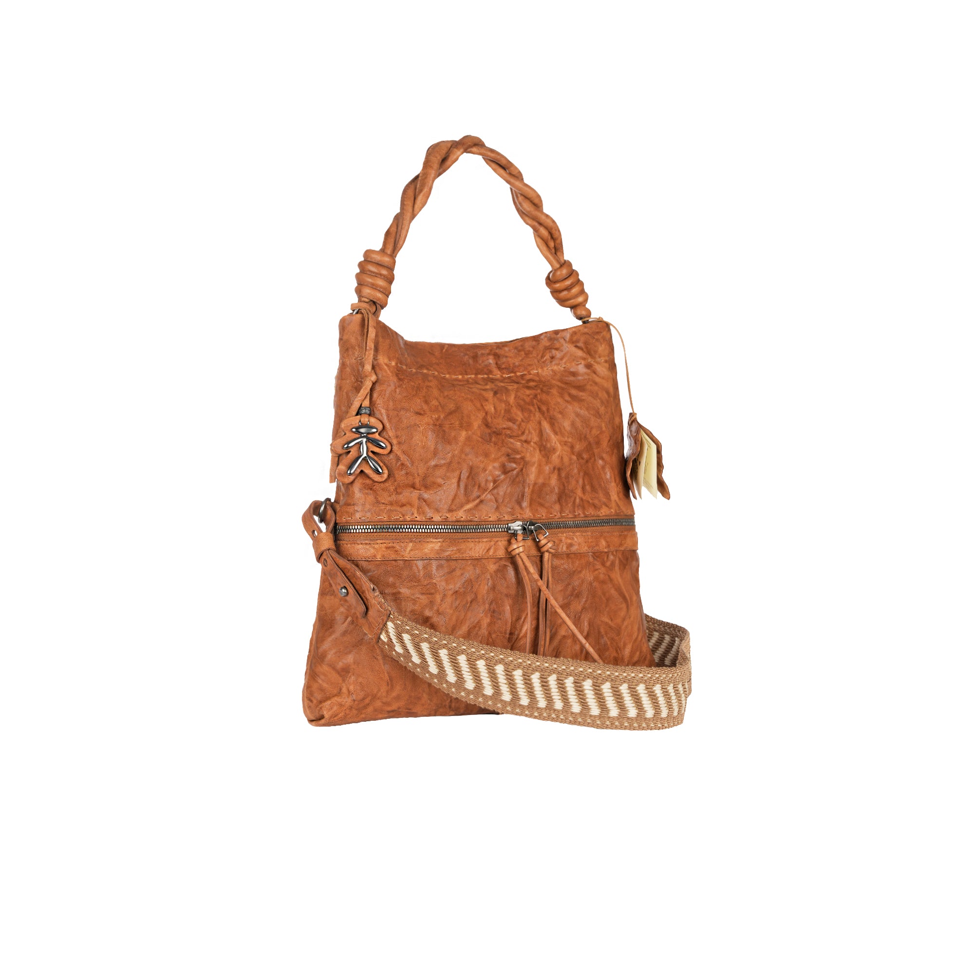 BD5364 Maya M Raffia Stropicciato Brandy