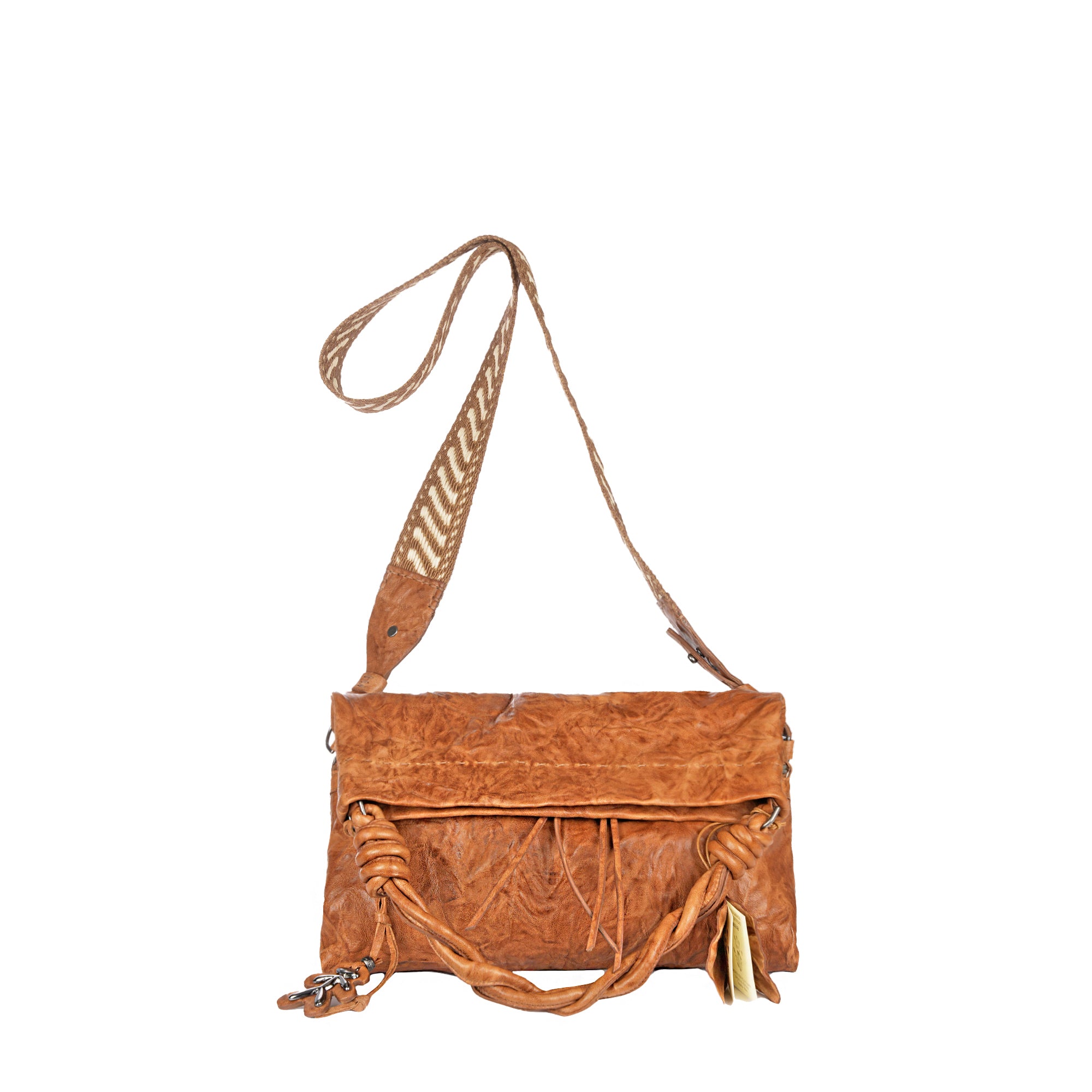 BD5364 Maya M Raffia Stropicciato Brandy