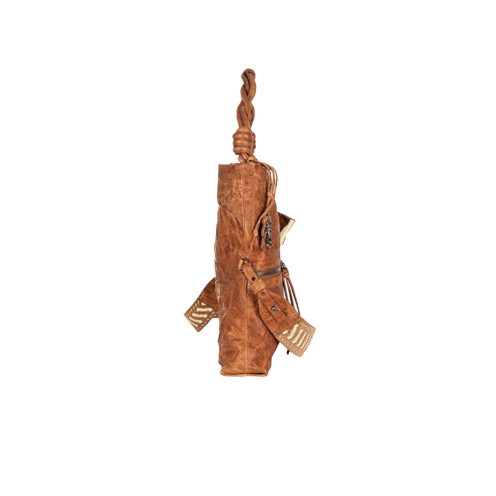 BD5364 Maya M Raffia Stropicciato Brandy