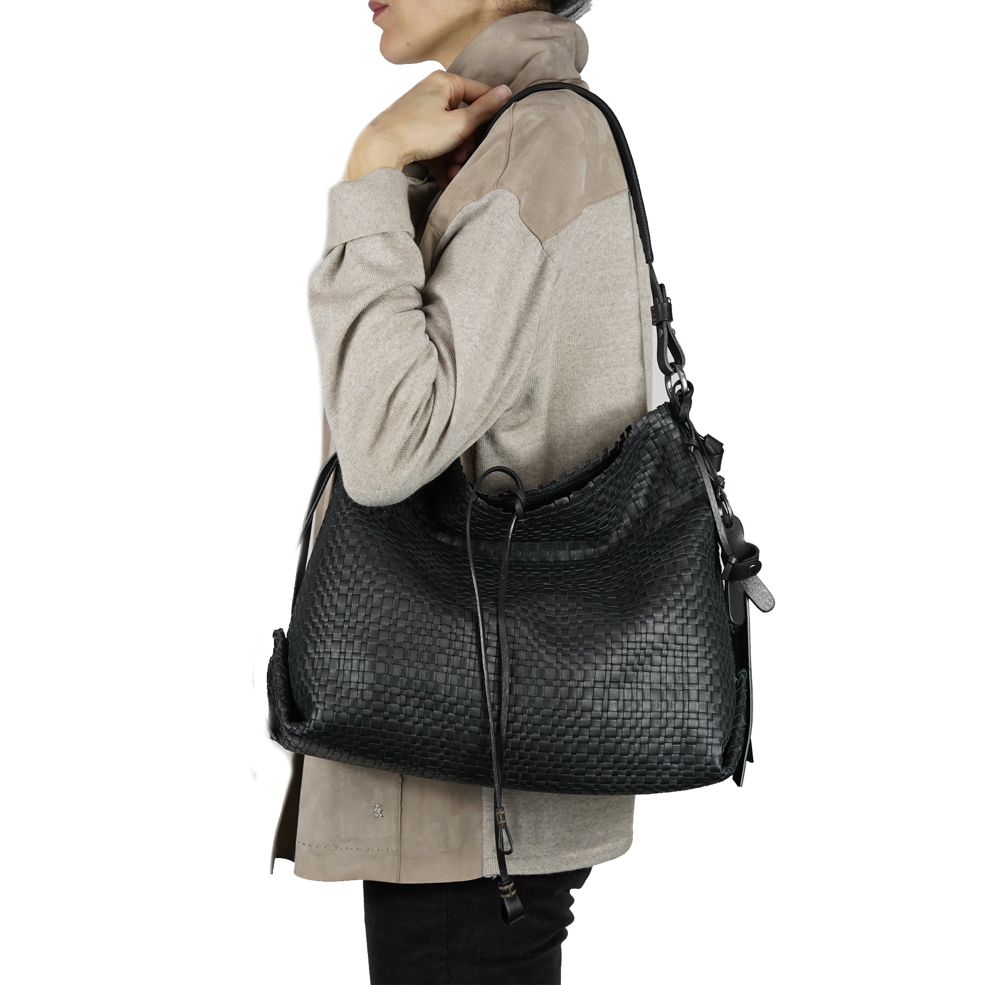 BD4740 Minerva L Intreccio Irregolare Nero