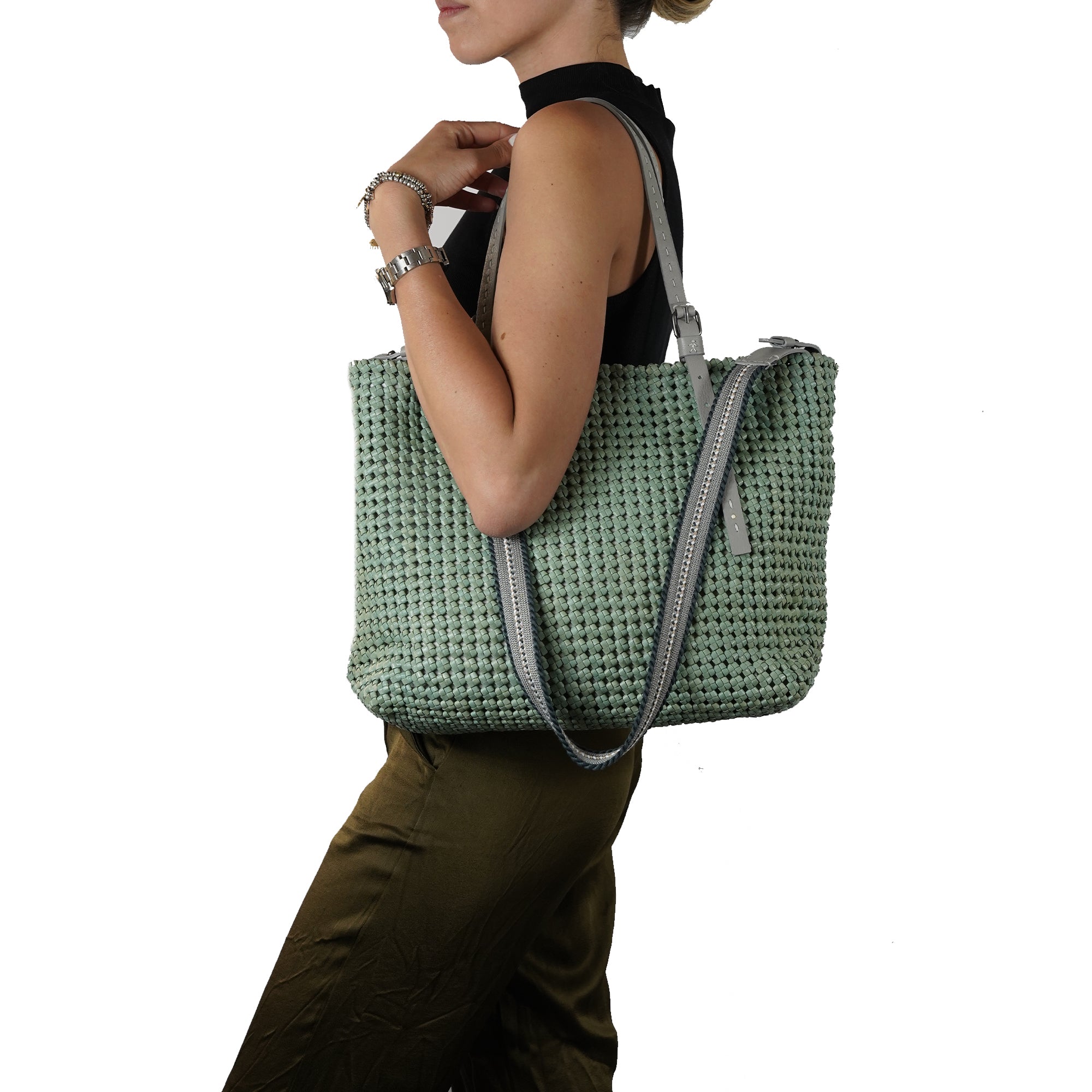 BD4945 Minerva Shopping Intreccio Summer M Etnica Intreccio Crochet Agave